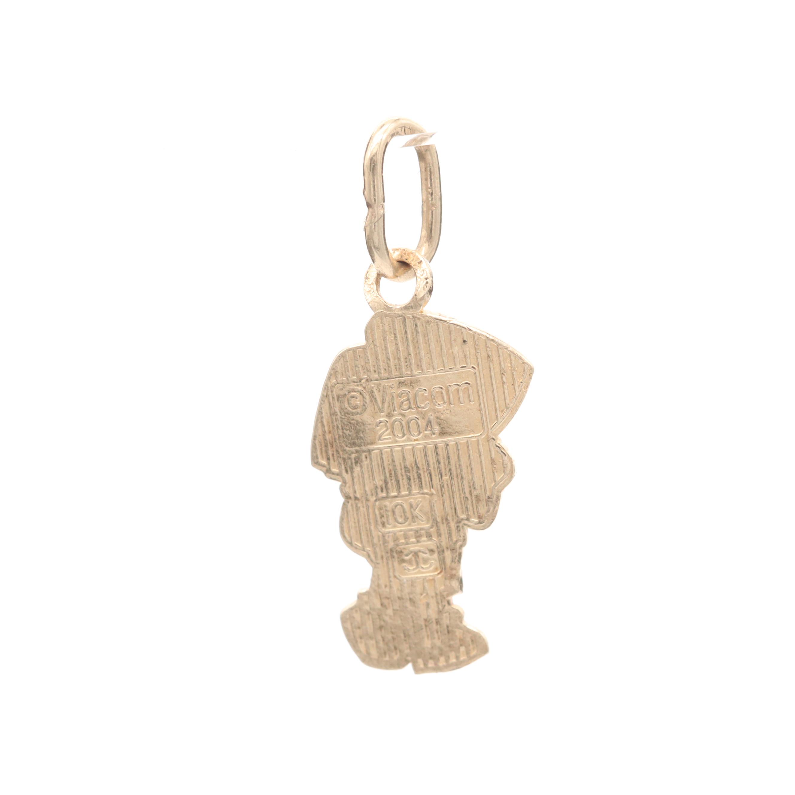 10K Yellow Gold Dora The Explorer Pendant