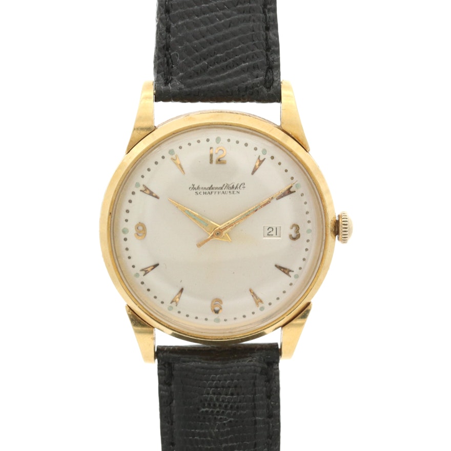 18K Gold International Watch Co. Automatic Wristwatch With Date