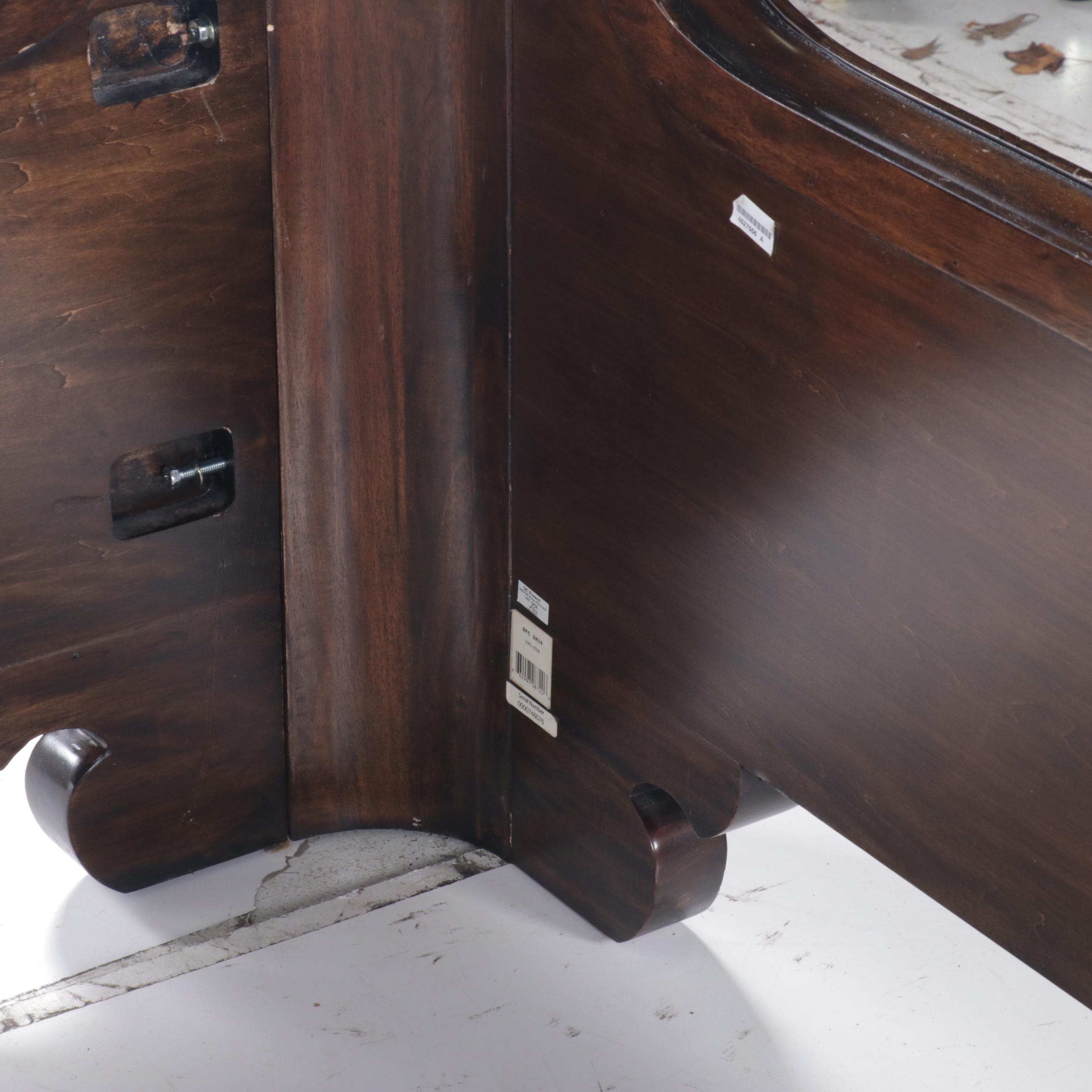 Bernhardt Furniture Walnut and Burl Bed King Size Frame