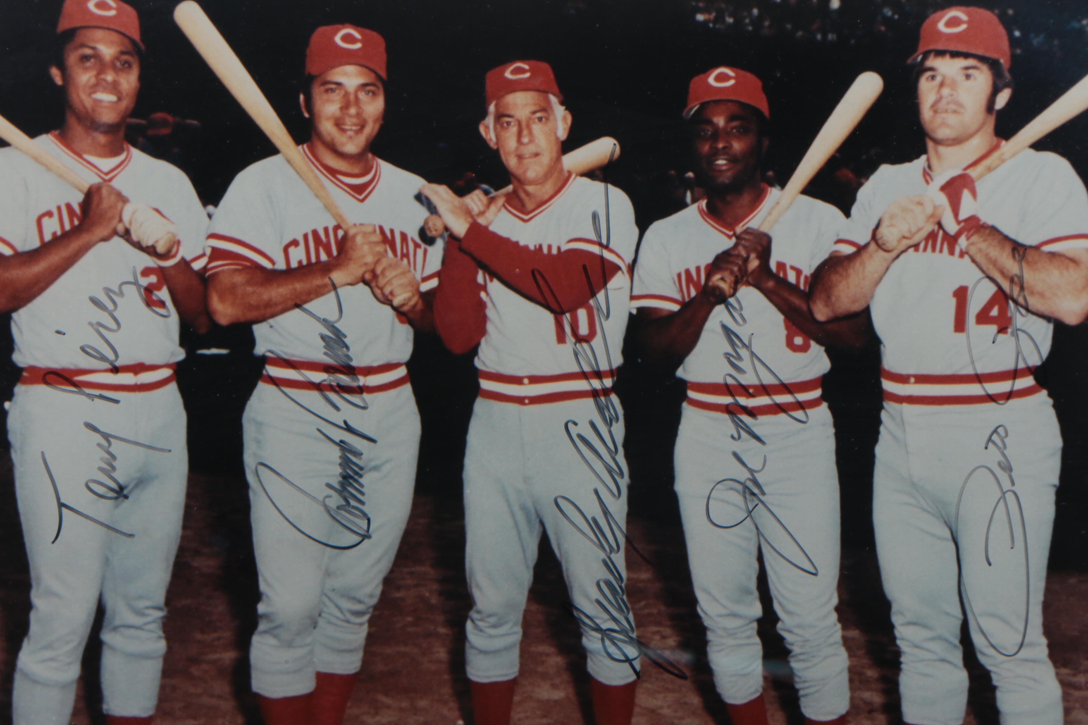 Framed "Big Red Machine" Signed Photo Print  COA Sticker