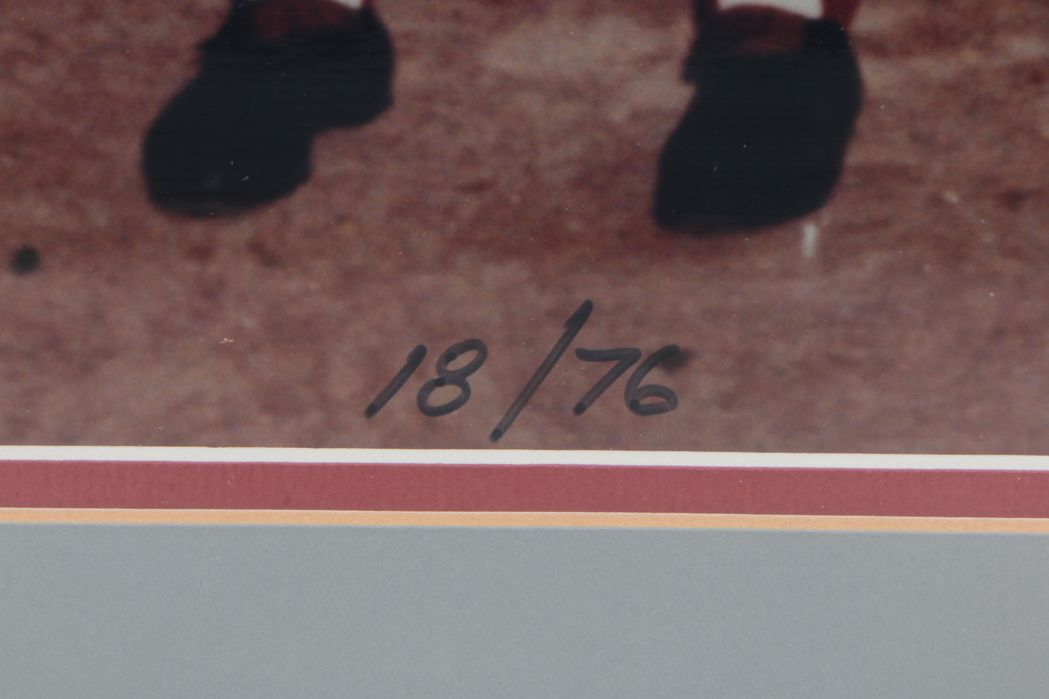 Framed "Big Red Machine" Signed Photo Print  COA Sticker