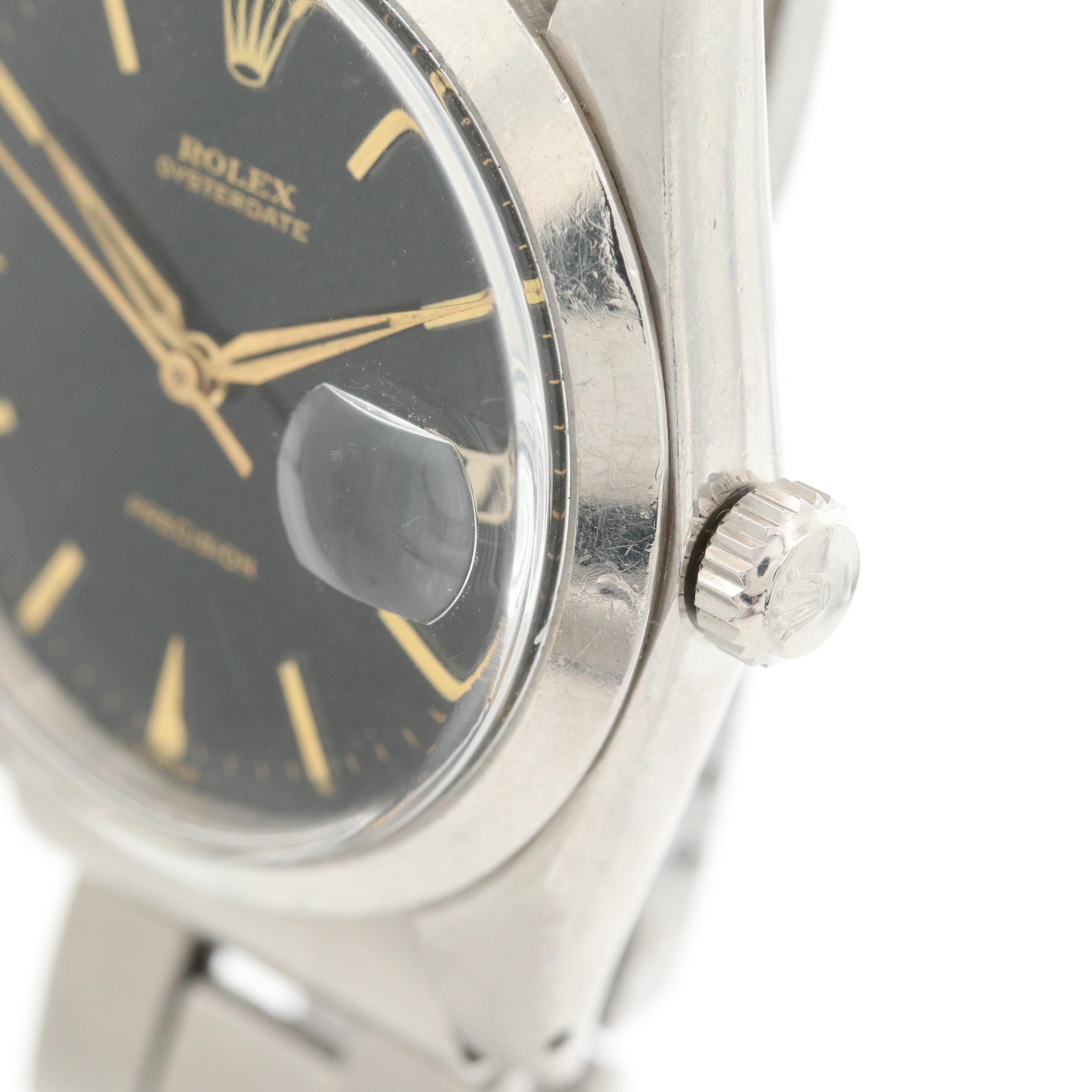 Vintage Rolex Oyster Date Precision Stainless Steel Stem Wind Watch, 1964