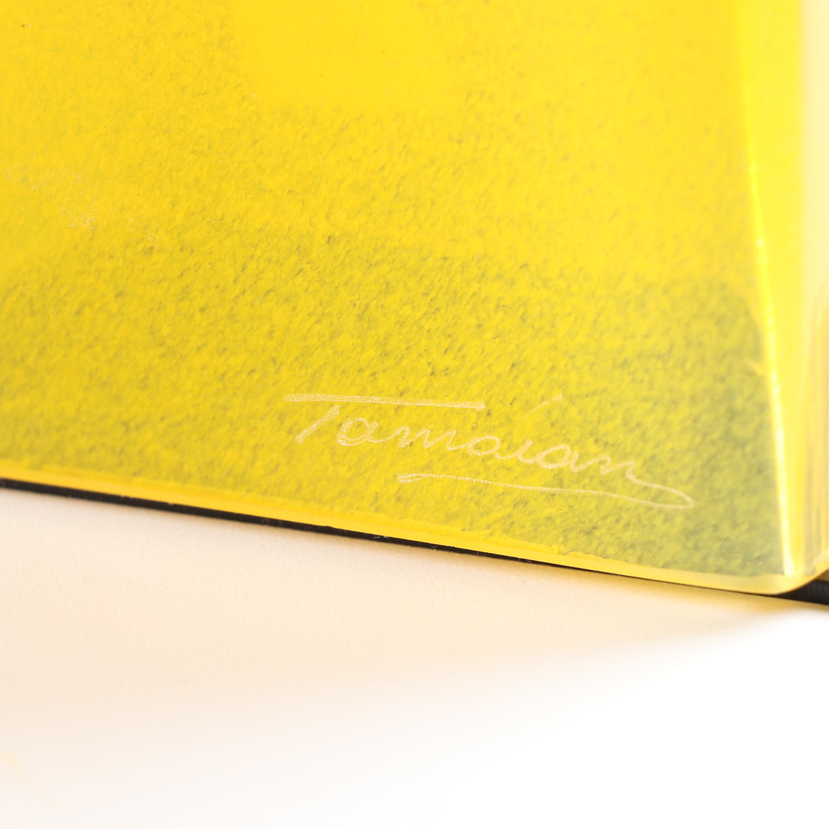 Ion Tamaian Art Glass Sculpture "Printesa Cap Patr.Pe Soclu"