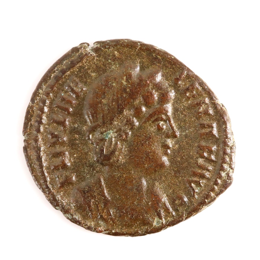 Ancient Roman AE4 coin of Helena, mother of Constantine the Great, ca. 324 A.D.