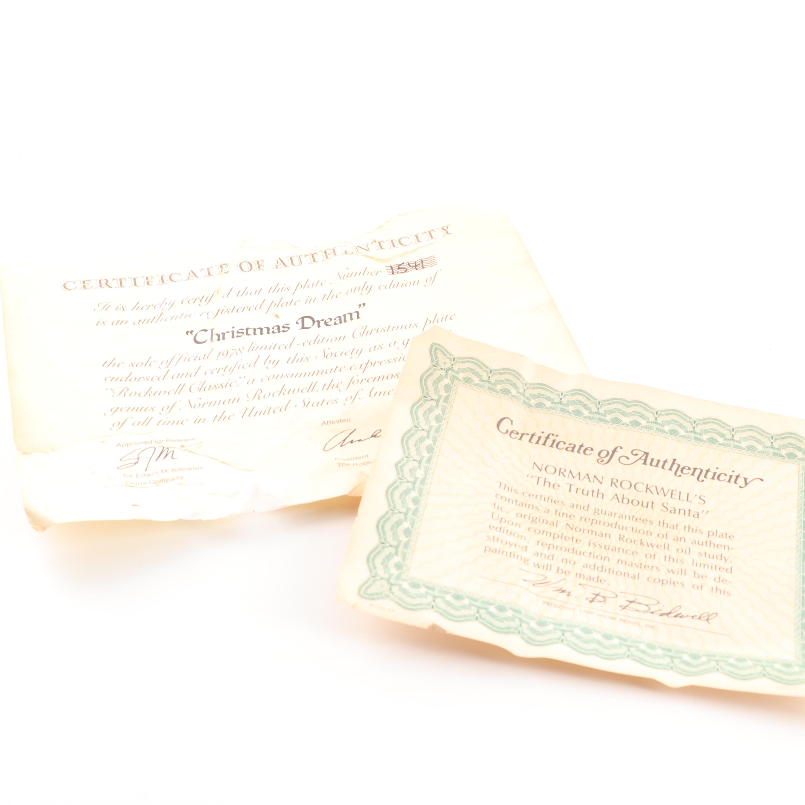 Norman Rockwell Collector Plates by Knowles China