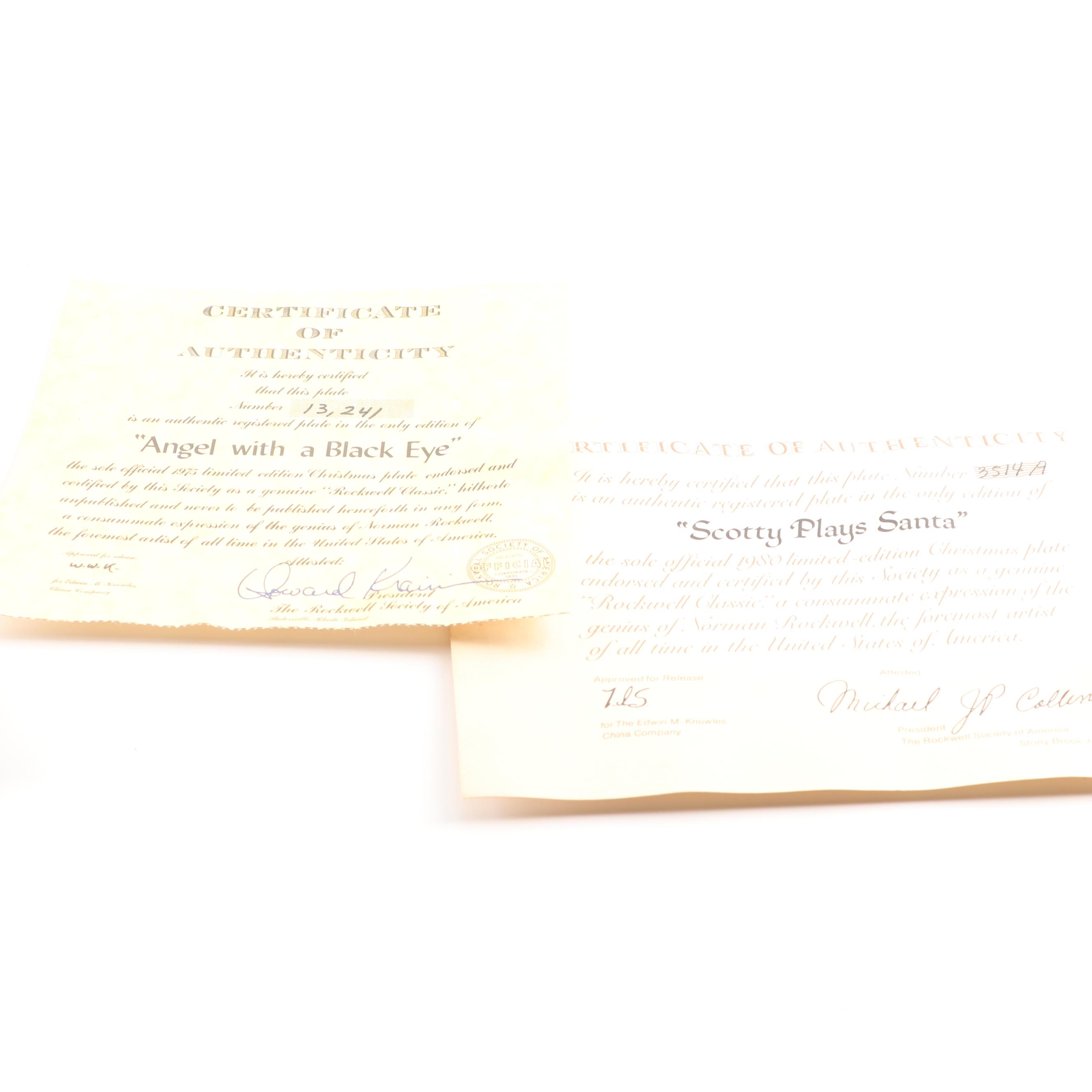 Norman Rockwell Collector Plates by Knowles China