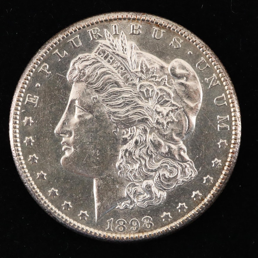 An 1898-S Morgan Silver Dollar