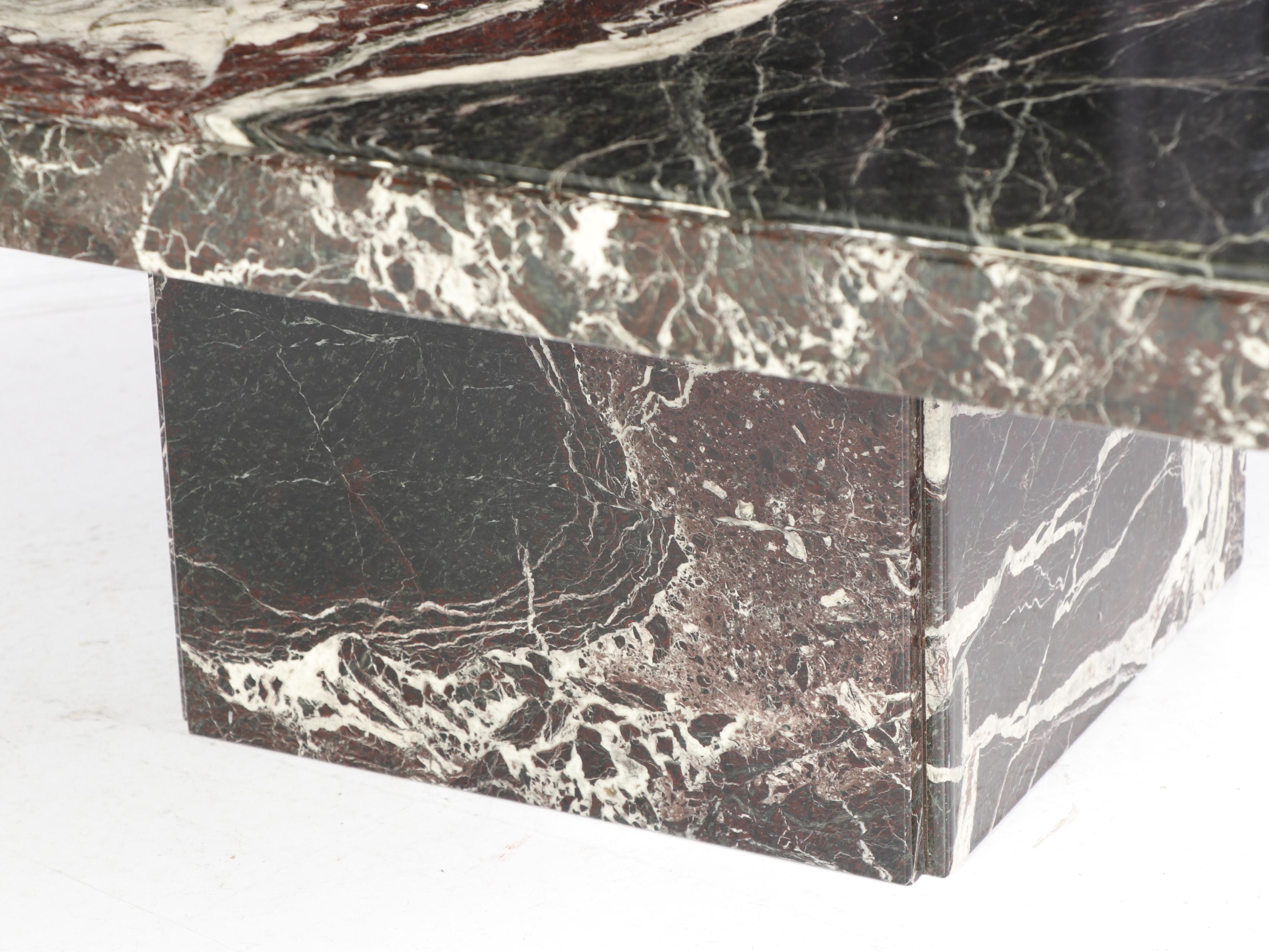 Italian Black Marble Modern Coffee Table