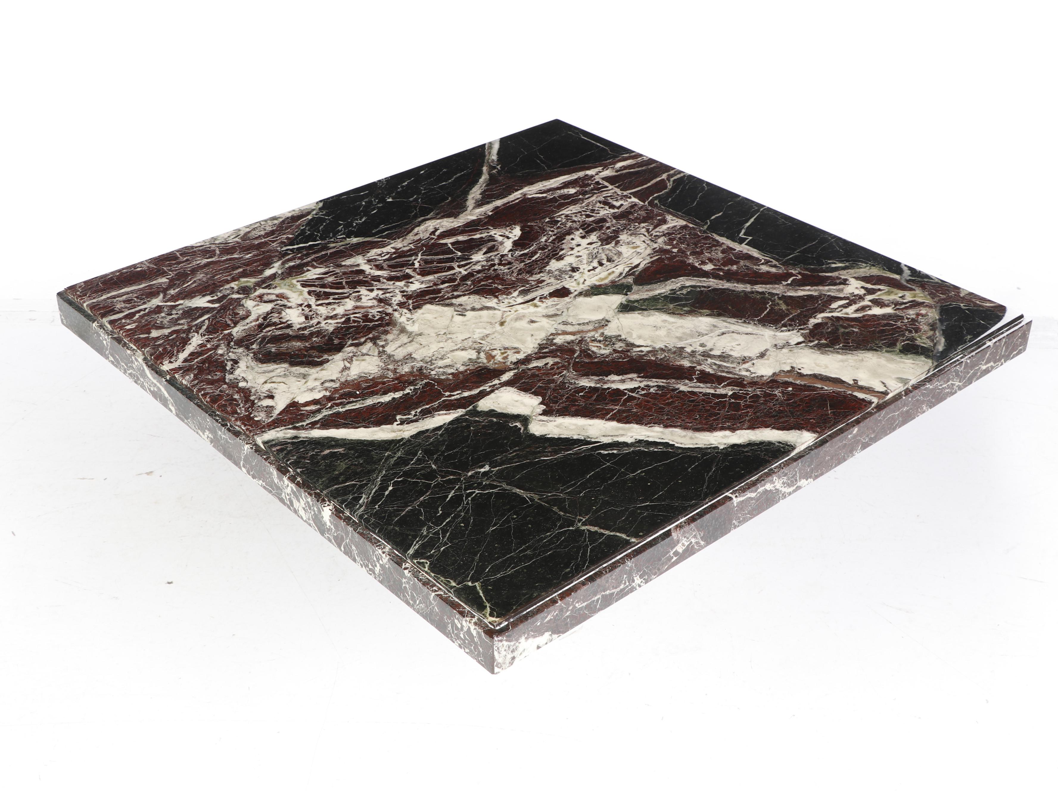 Italian Black Marble Modern Coffee Table
