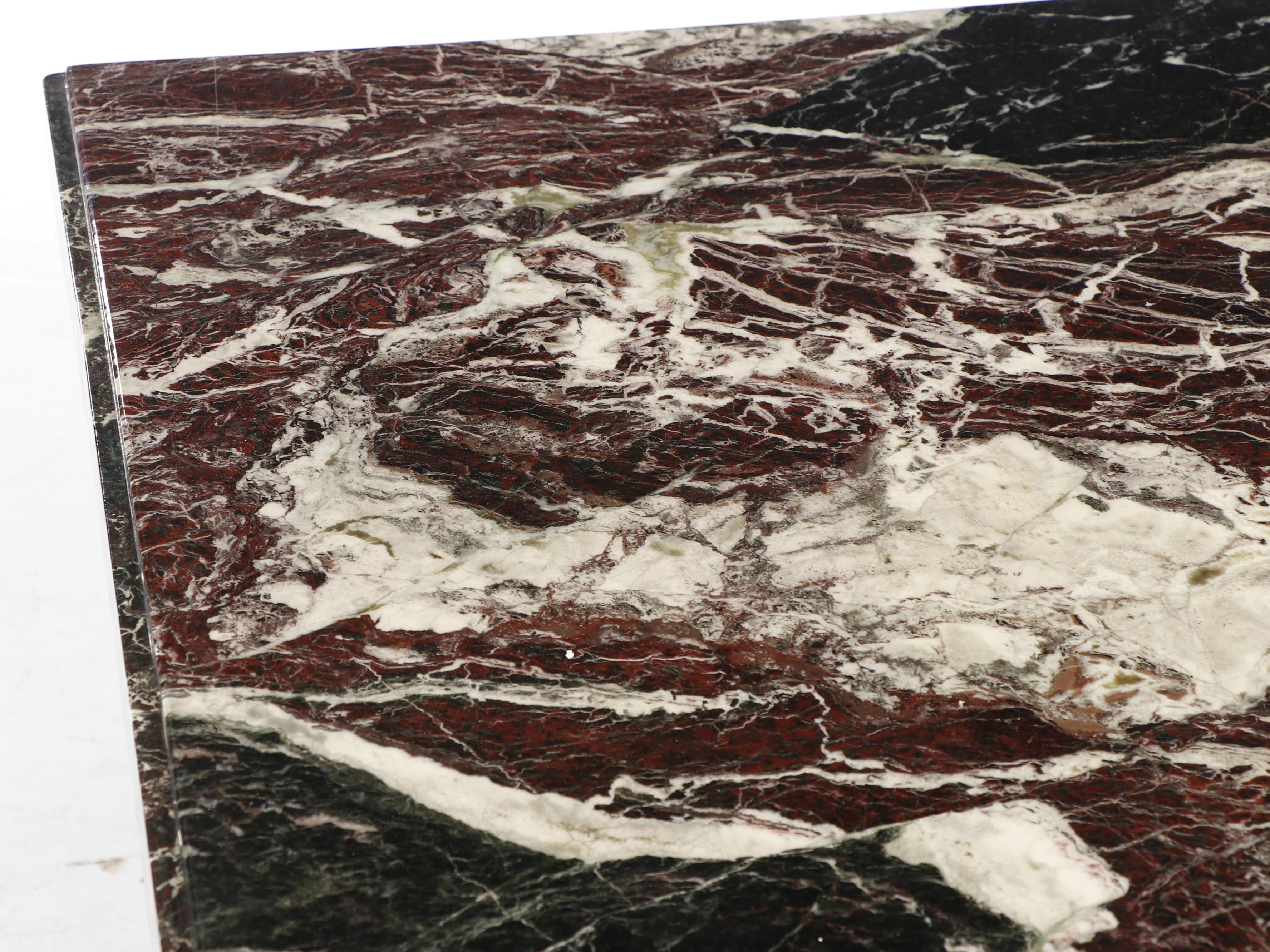 Italian Black Marble Modern Coffee Table