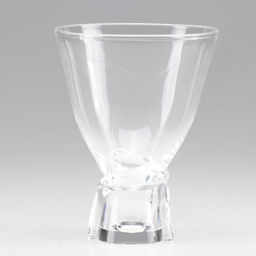 Steuben Art Glass "Spiral" Vase Designed by Donald Pollard, Mid-Century