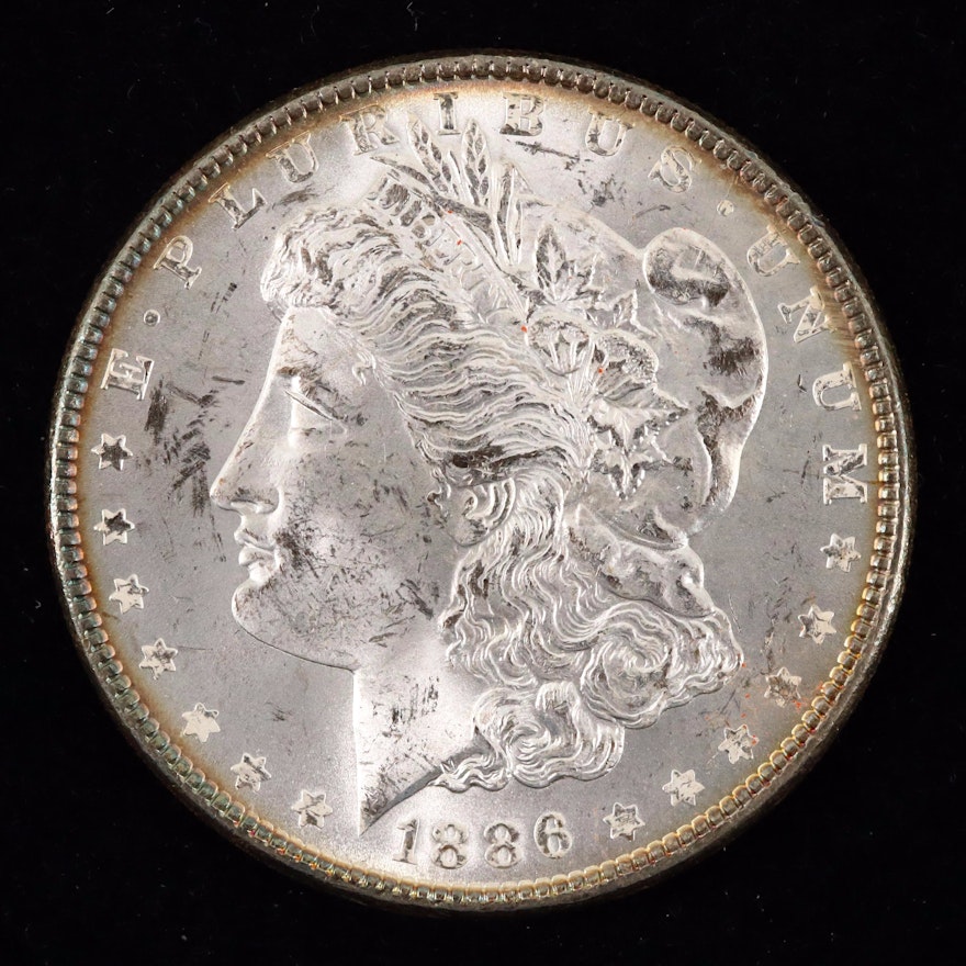 An 1886 Morgan Silver Dollar