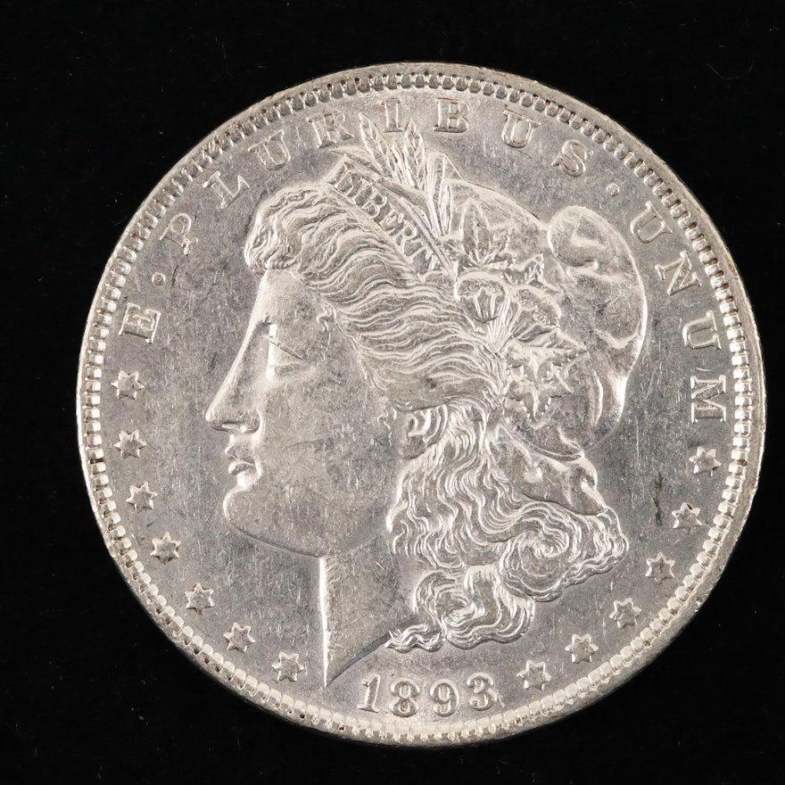 Key Date Low Mintage 1893 Morgan Silver Dollar