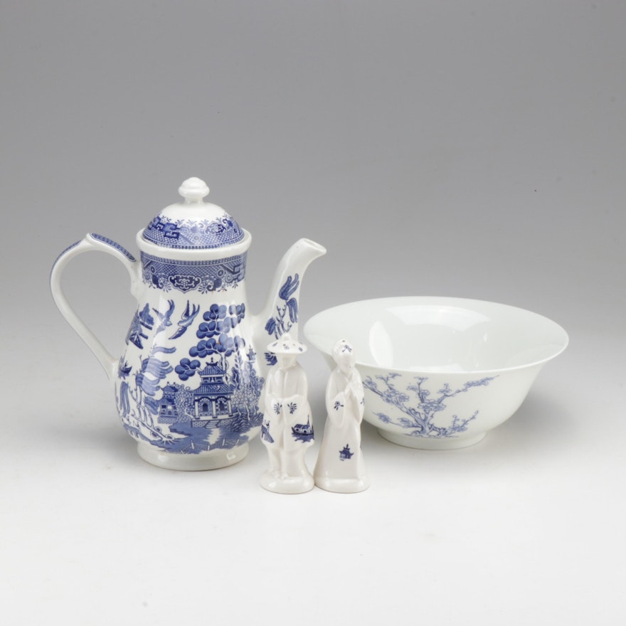 Blue and White Asian Theme Ceramic Housewares