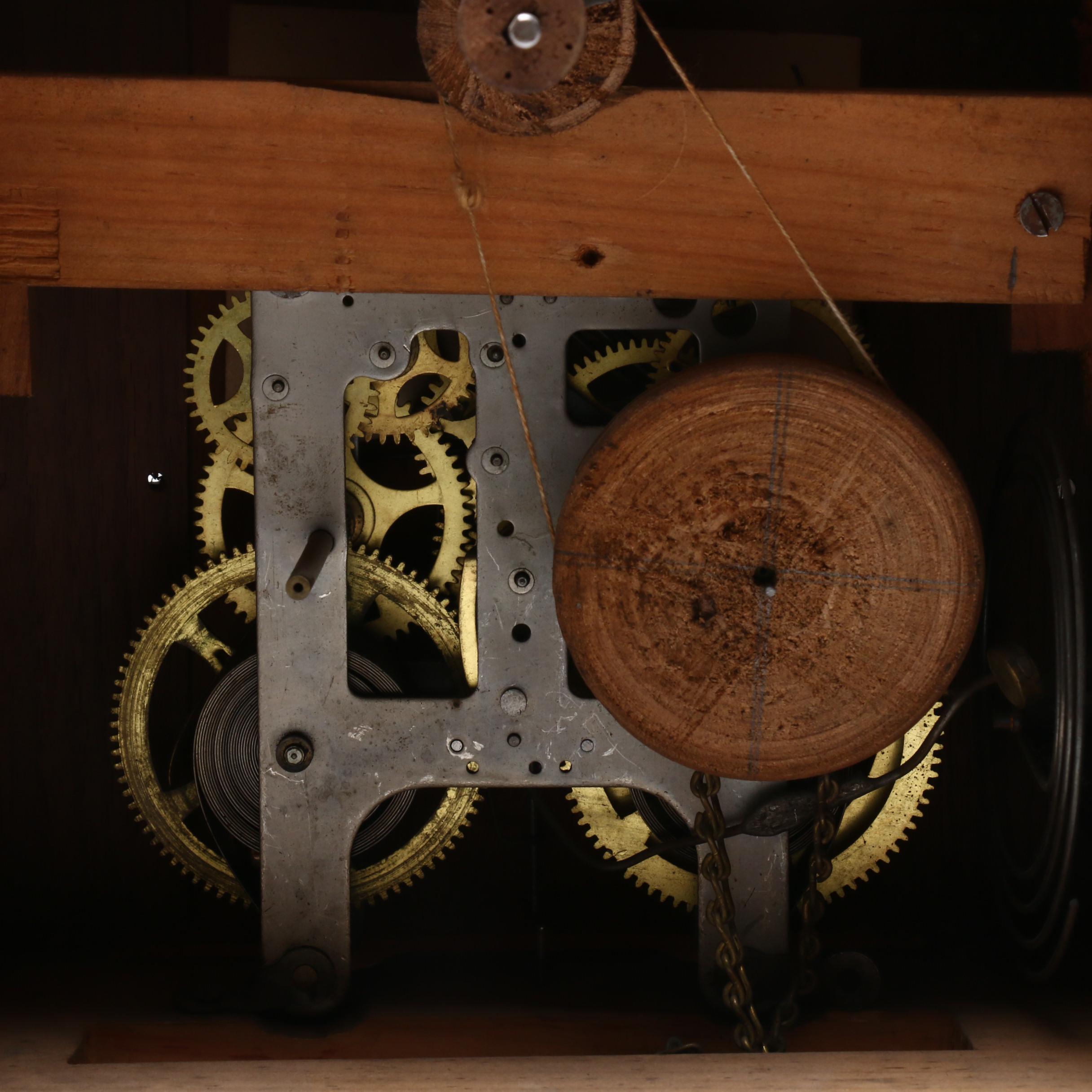 Carved Wooden Mantel Clock
