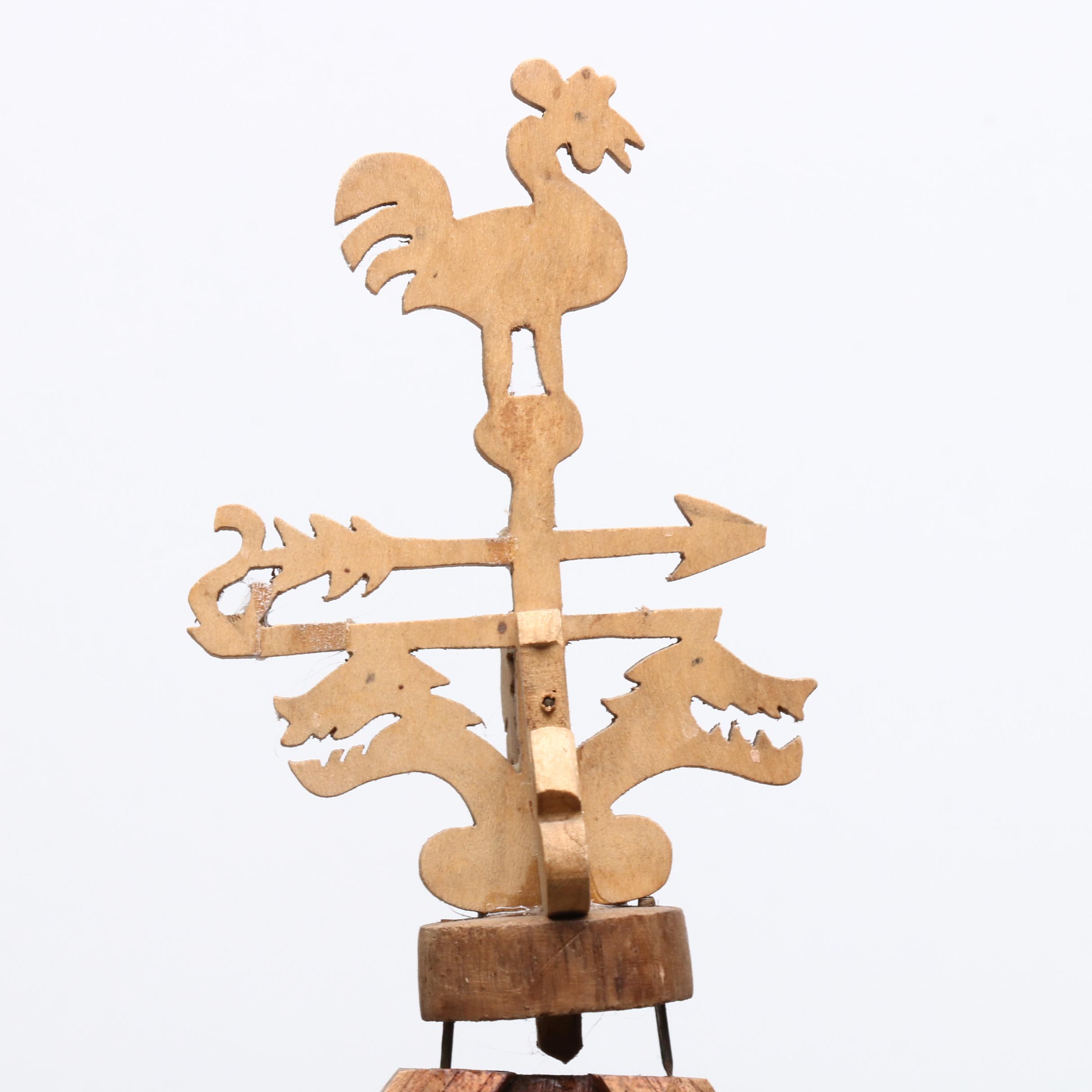 Carved Wooden Mantel Clock