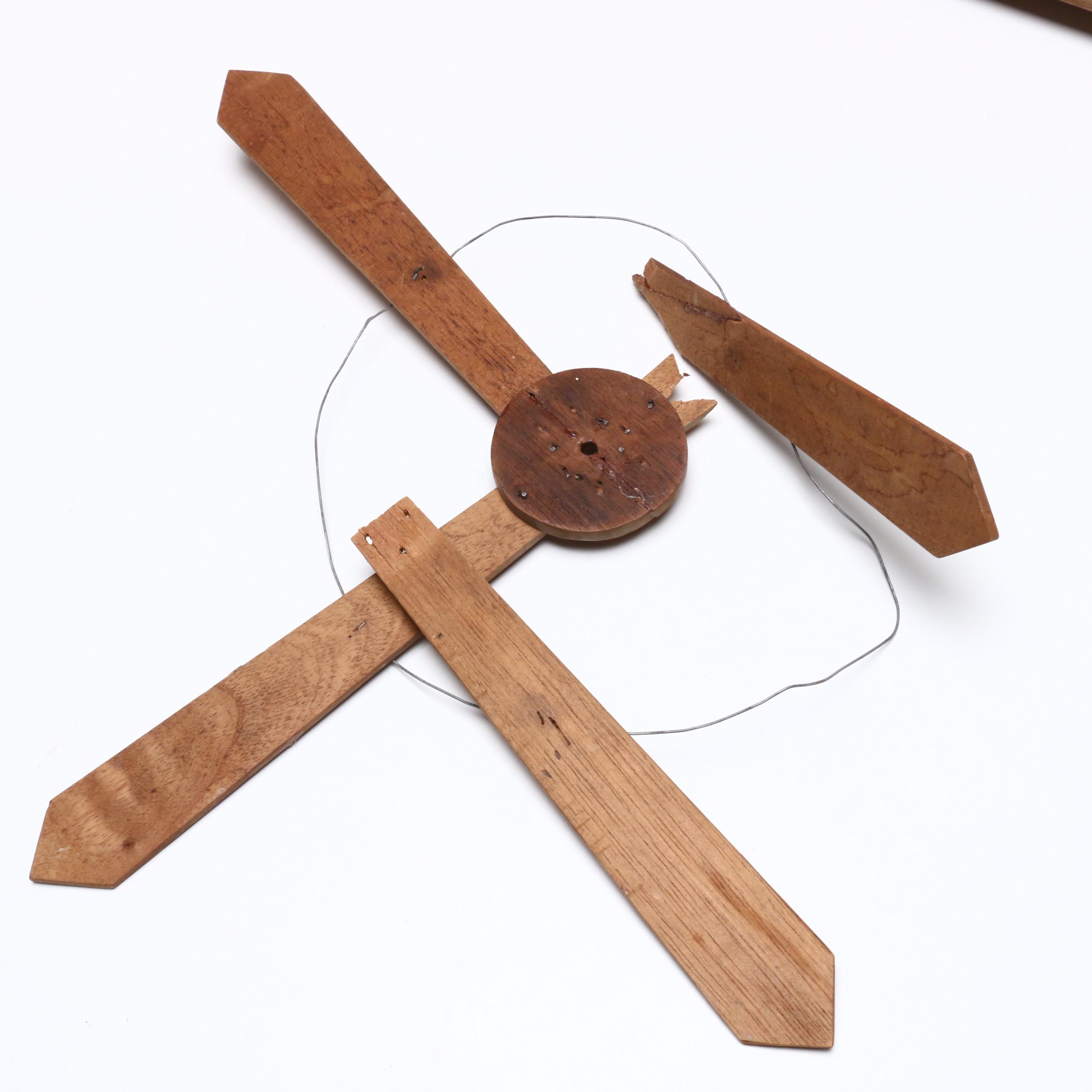 Carved Wooden Mantel Clock