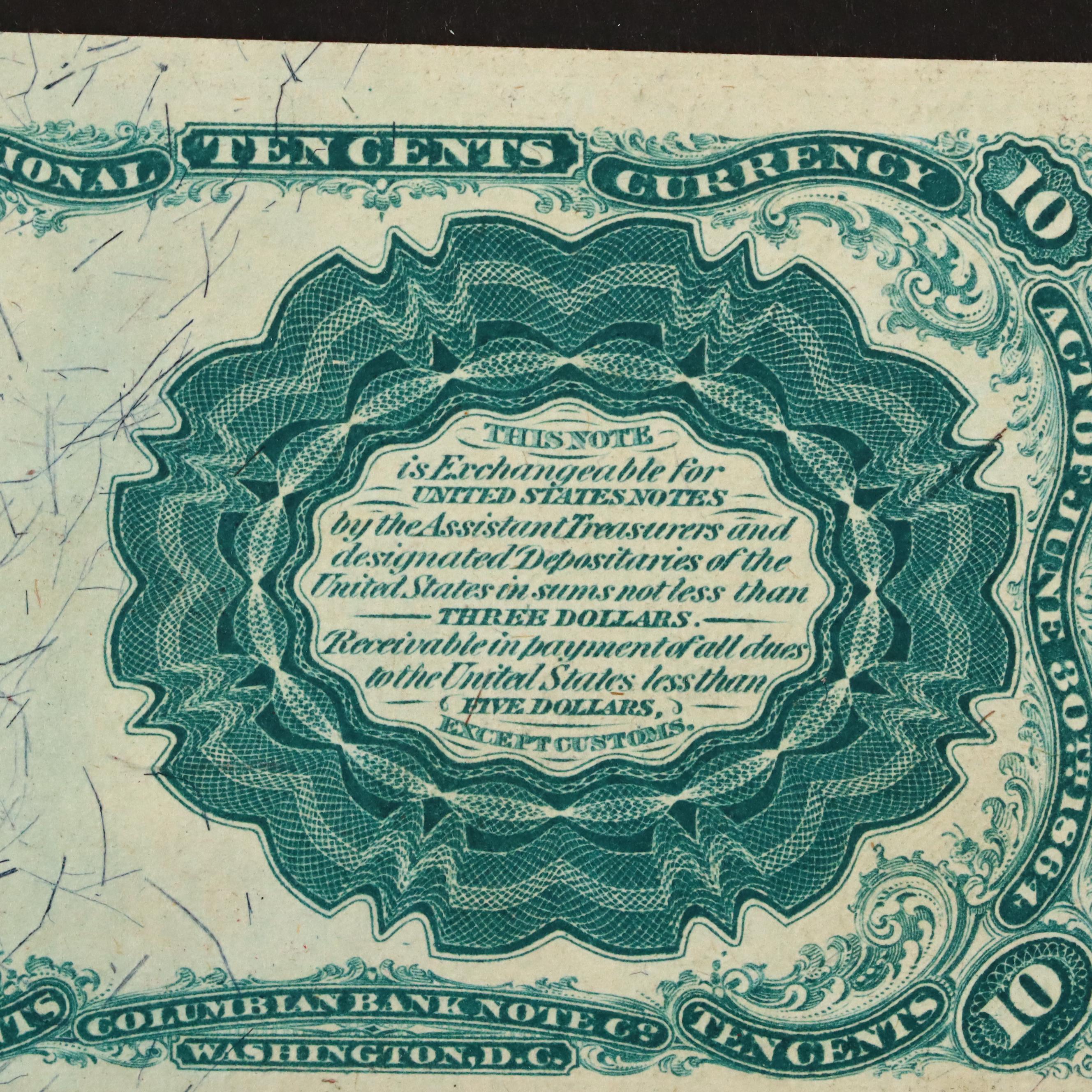1874 U.S. 10-Cents Fractional Currency Note