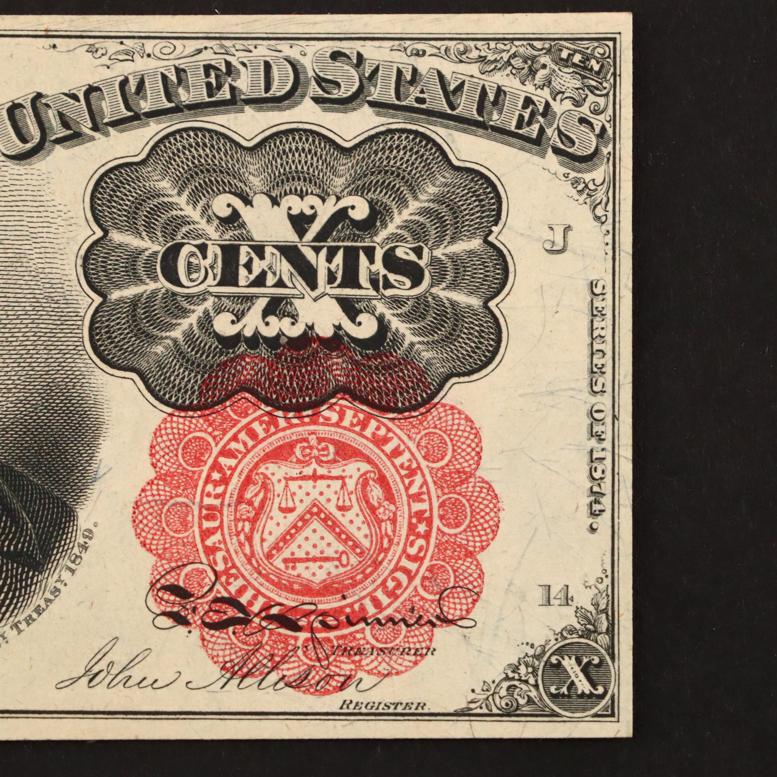1874 U.S. 10-Cents Fractional Currency Note