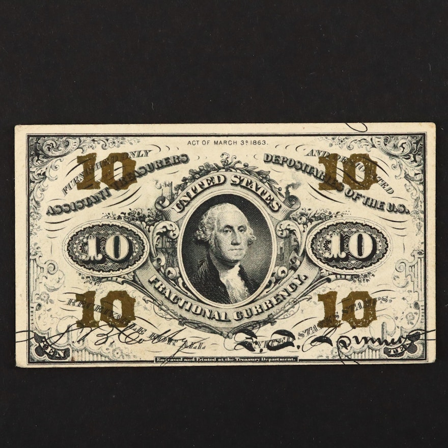 1863 U.S. 10-Cents Fractional Currency Note