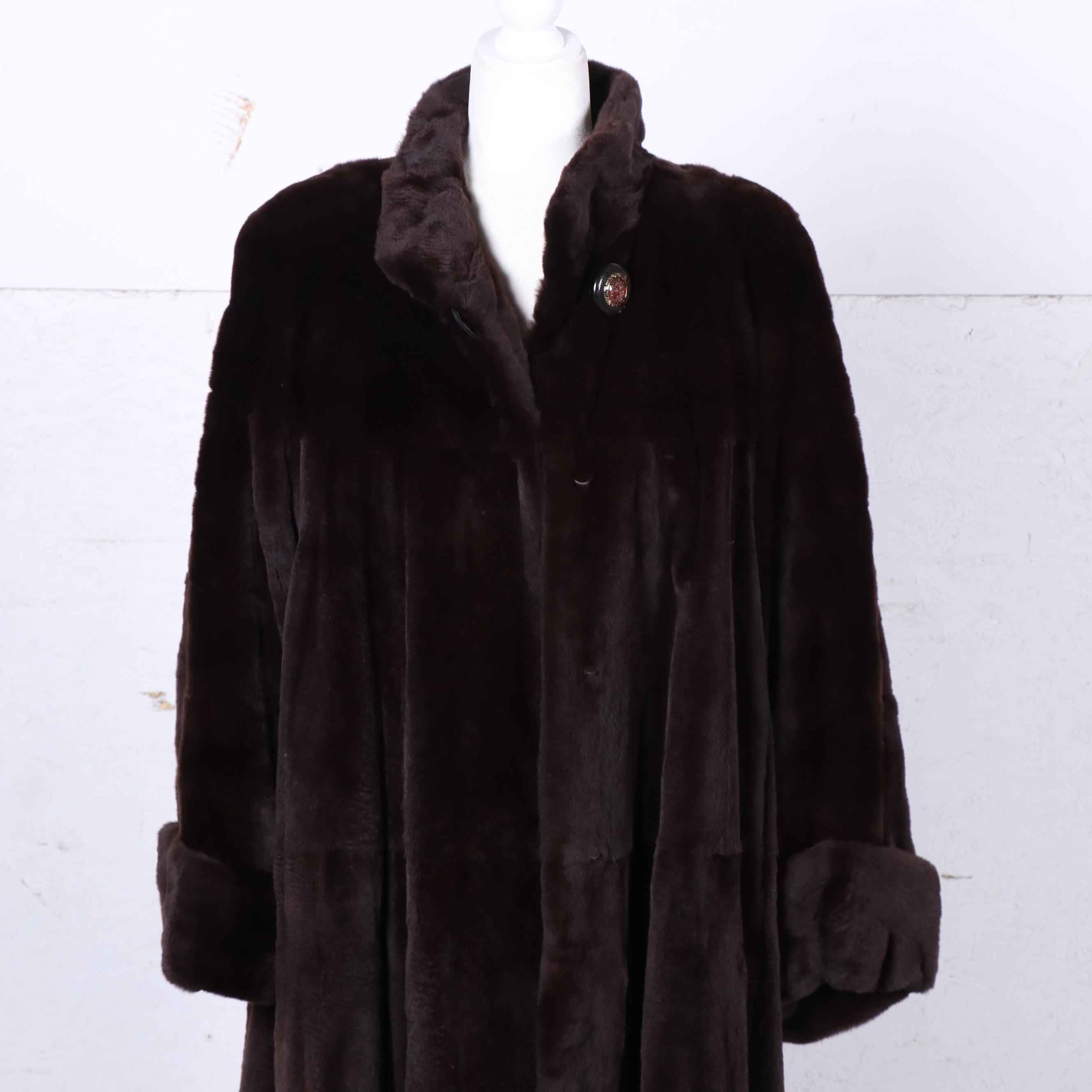 Maximilian Alta Moda at Bloomingdale's Dyed and Sheared Beaver Fur Coat