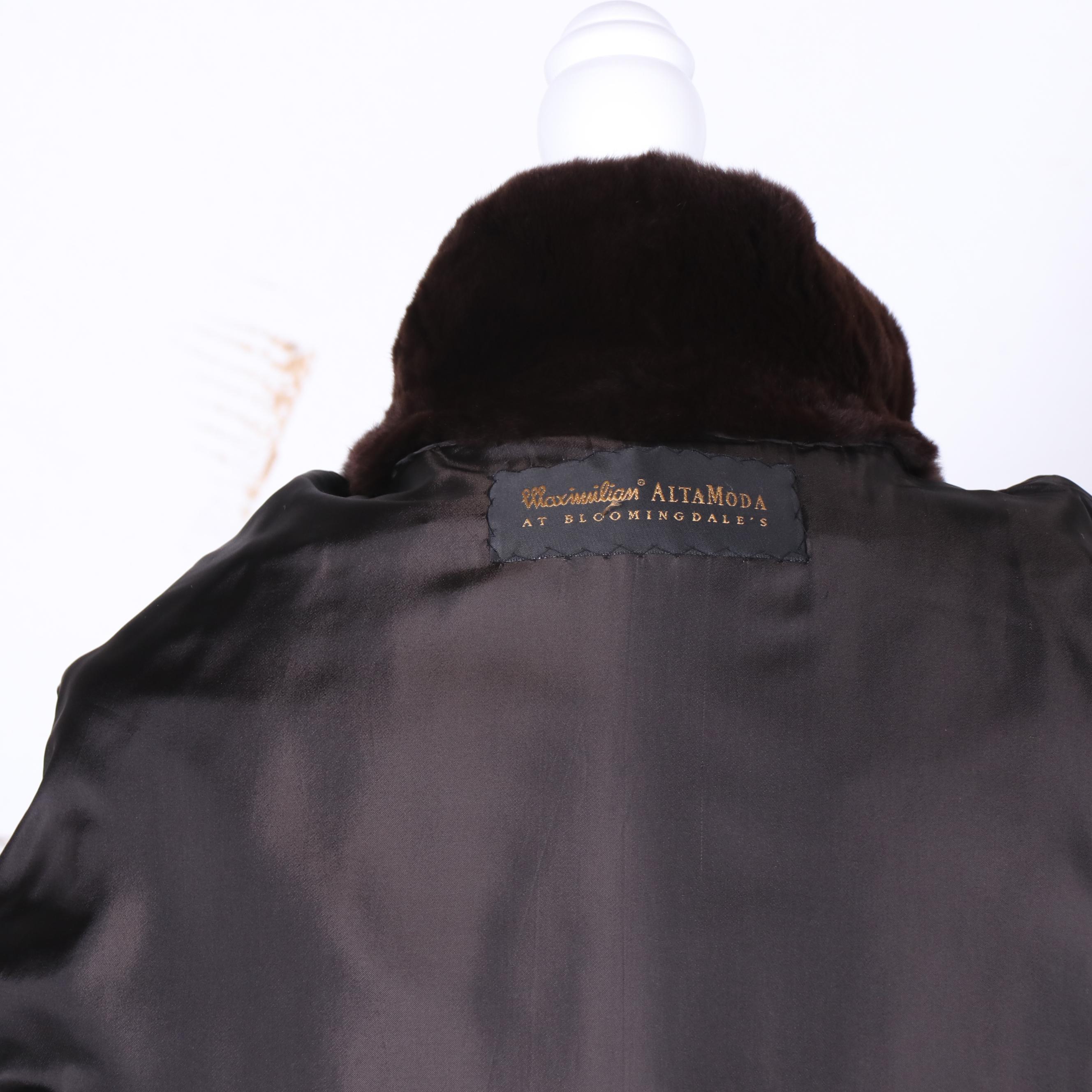 Maximilian Alta Moda at Bloomingdale's Dyed and Sheared Beaver Fur Coat