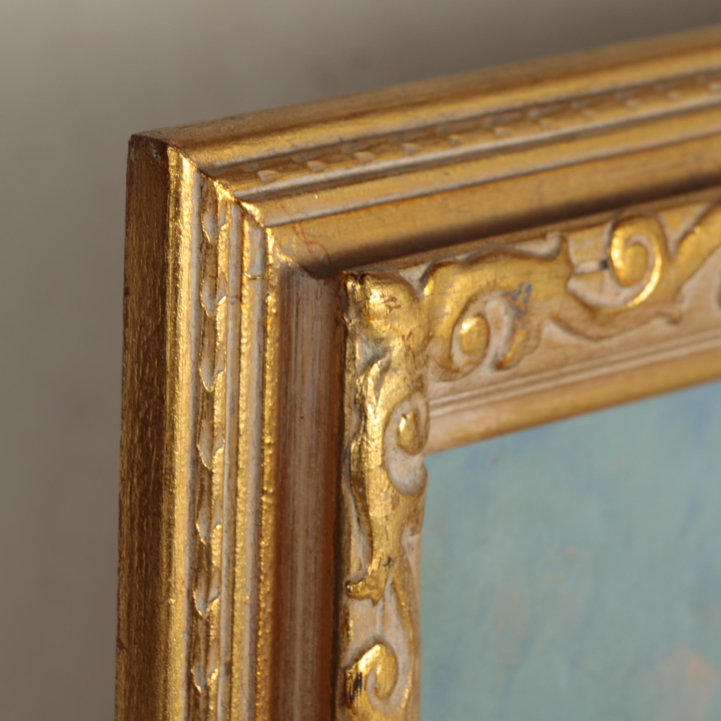 Charles Townsend Painting of Cincinnati Mt. Adams with Immaculata Church