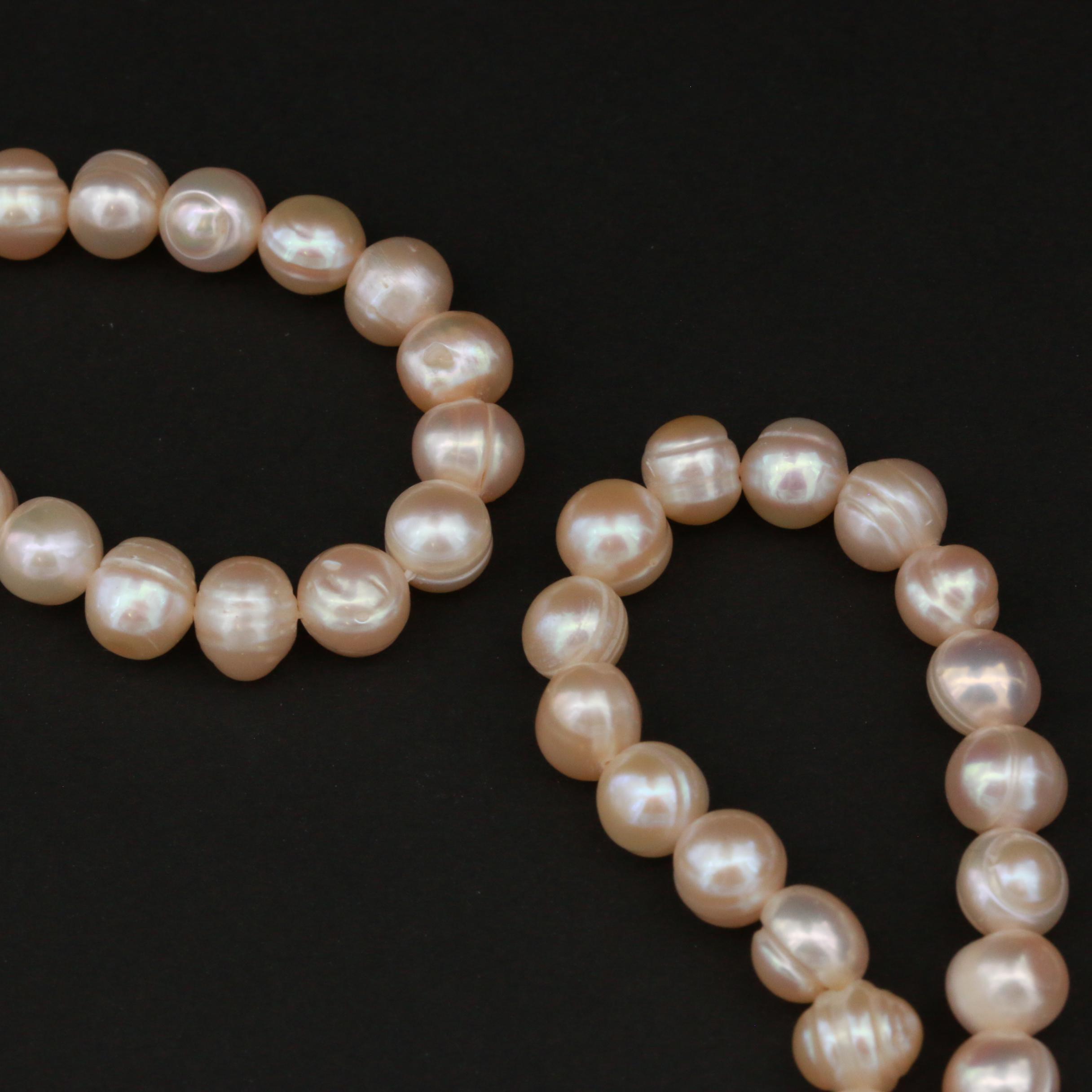 Cultured Pearl Strand Hand Knotted Endless Necklace