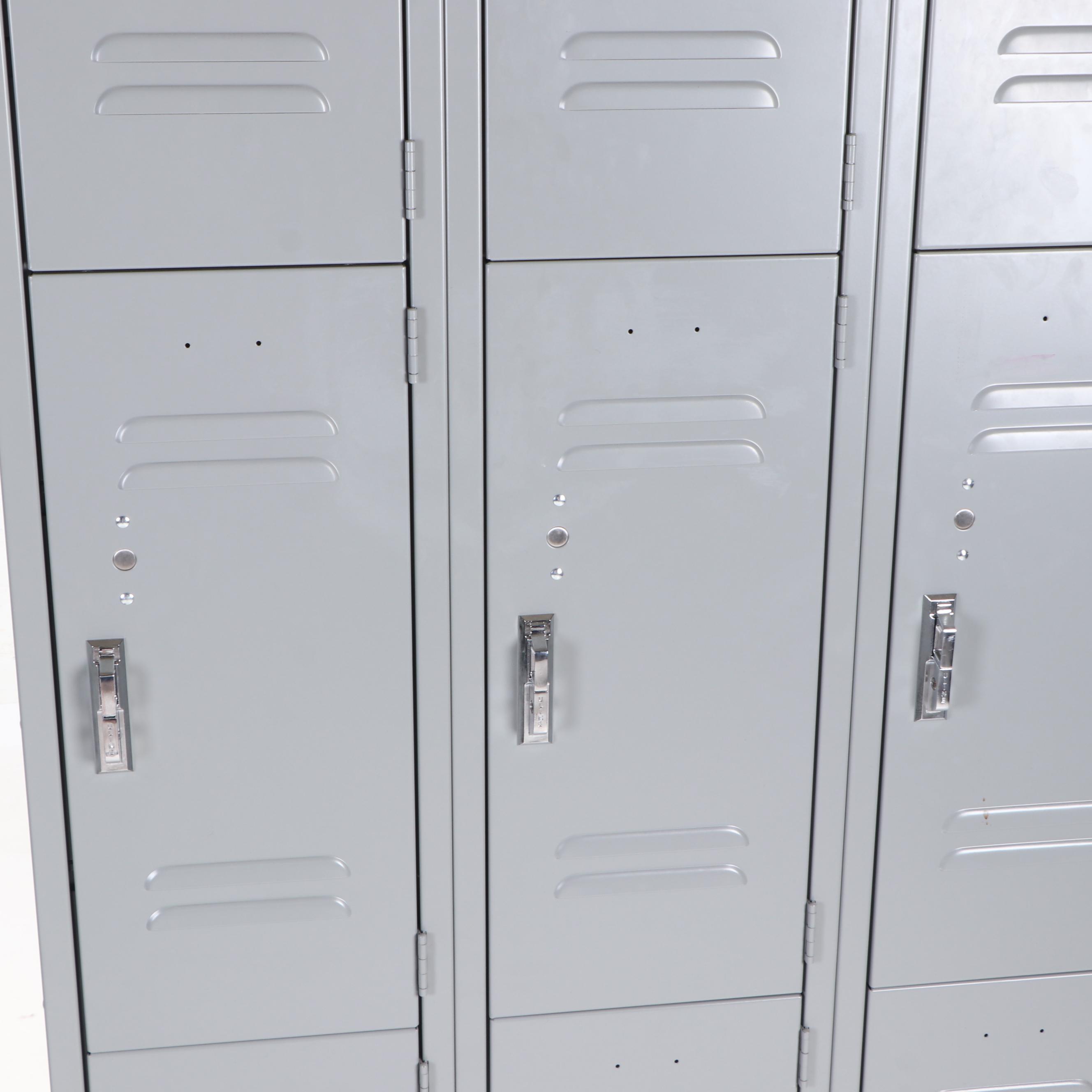 Pair of Standing Metal Lockers