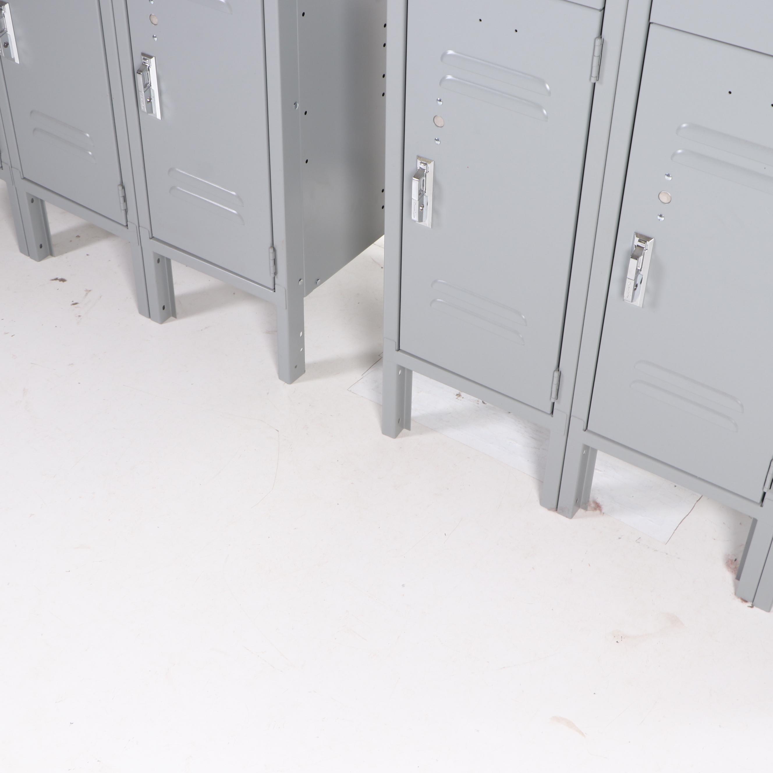Pair of Standing Metal Lockers