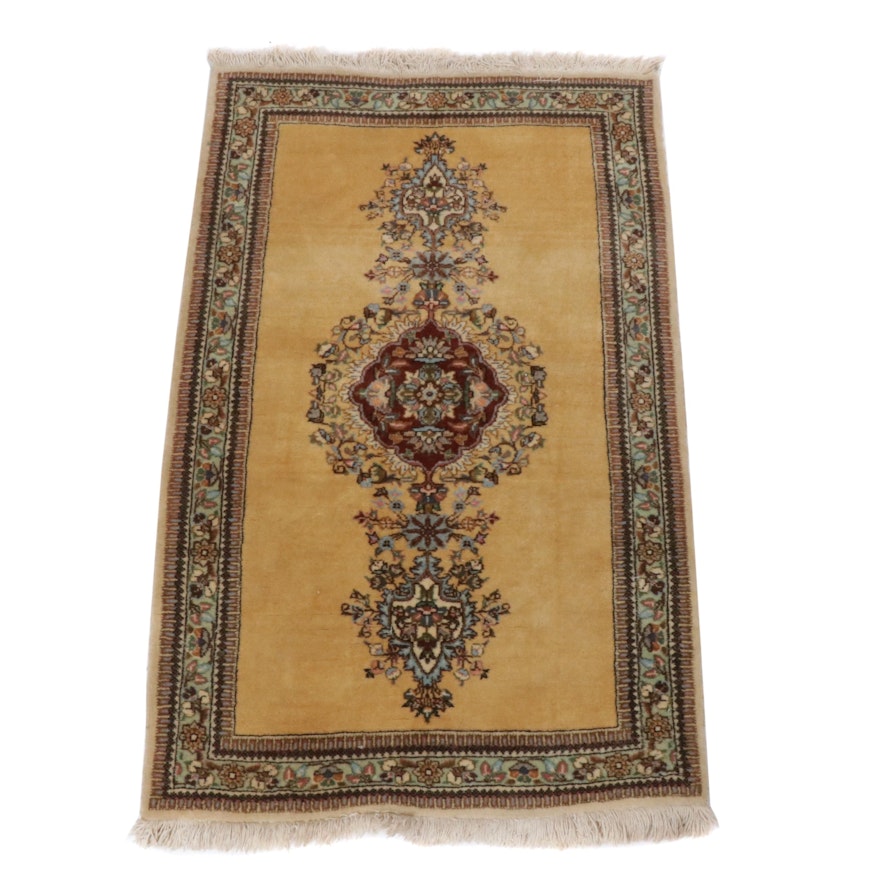 Hand-Knotted Persian Kerman Rug