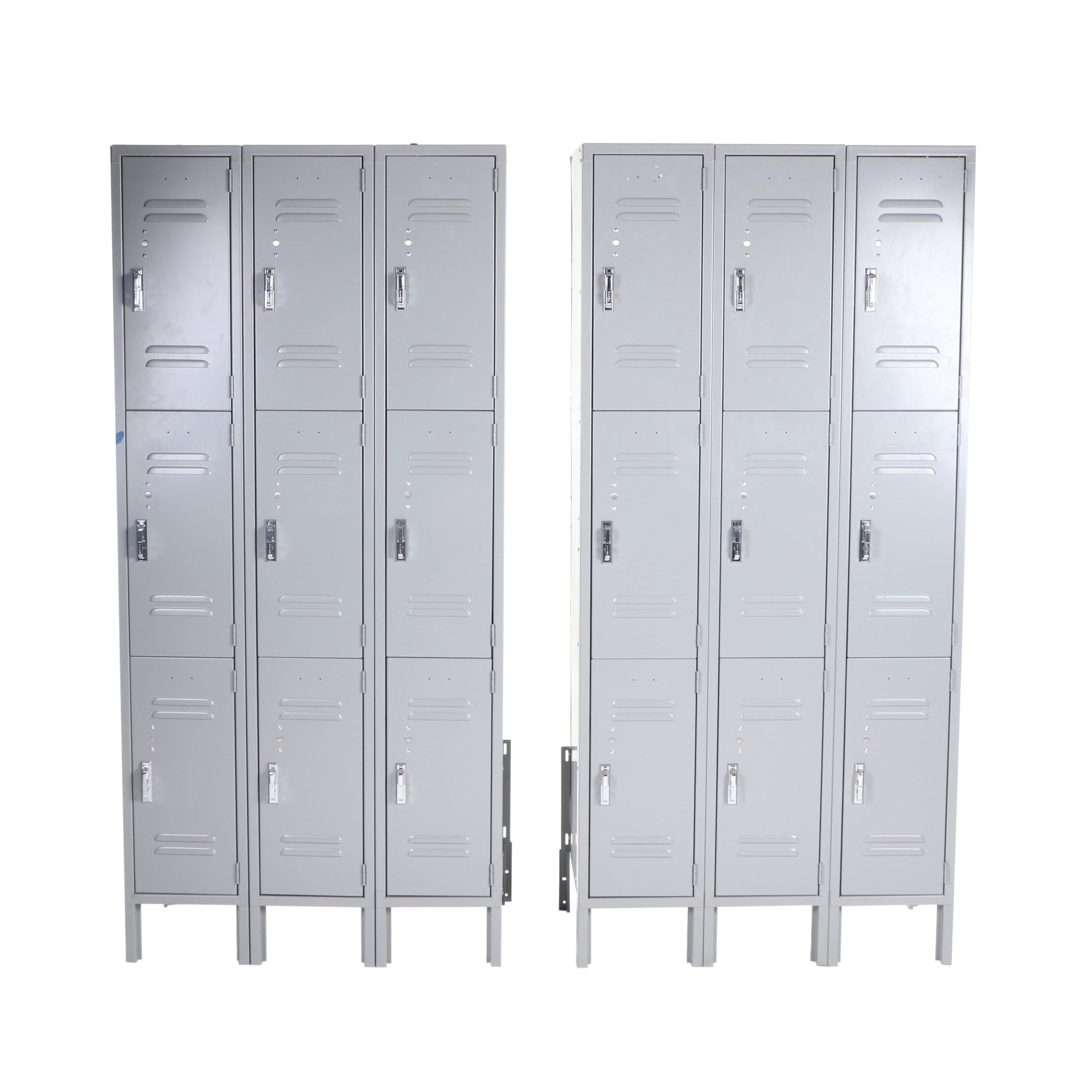 Pair of Standing Metal Lockers