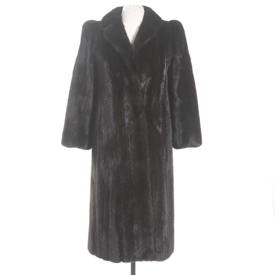 Dark Mahogany Mink Fur Coat from Giorgios Pappas Furrier New York