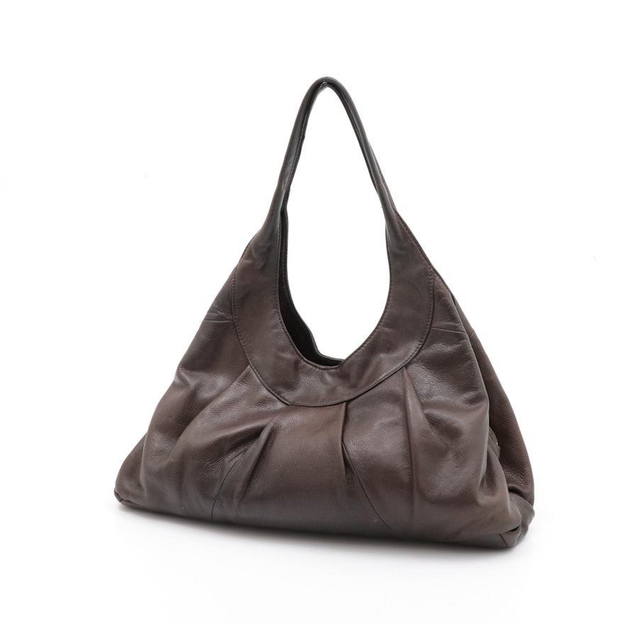 Sigrid Olsen Brown Grained Leather Handbag