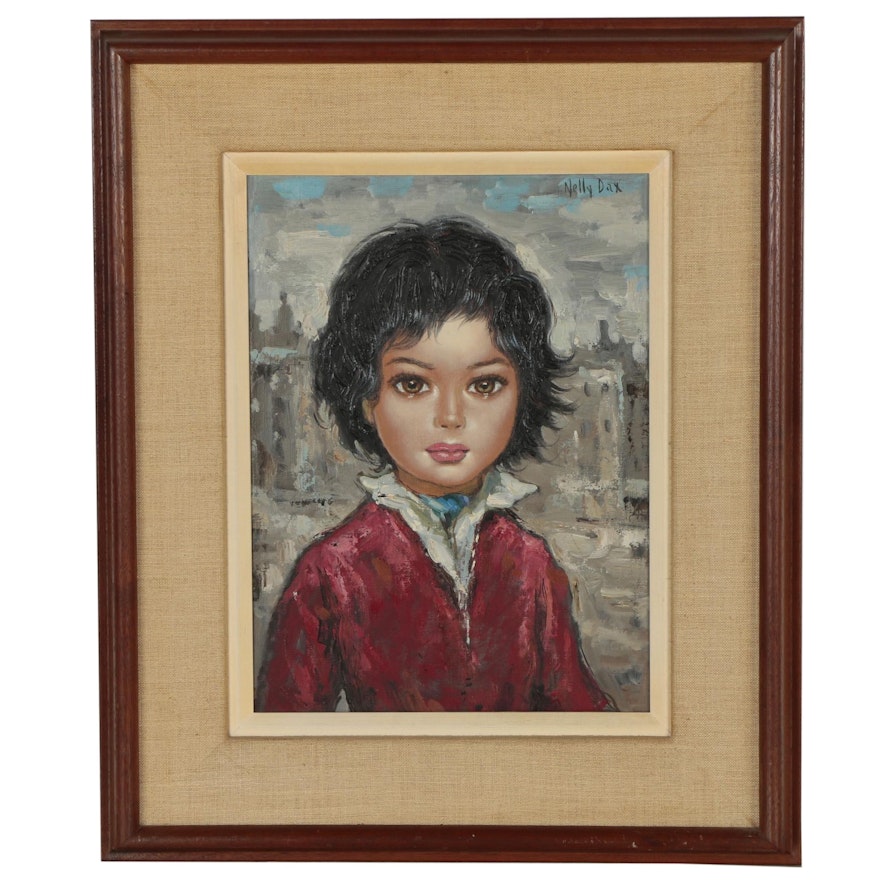 Nelly Dax Oil Portrait of a Child