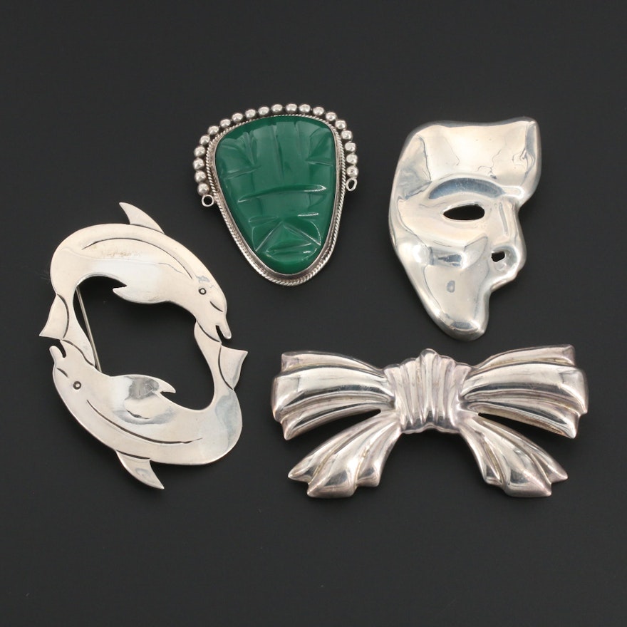 Mexican Sterling Silver Brooch Assortment