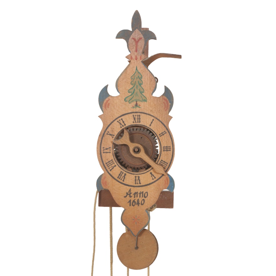 Waaguhr Reproduction Wooden Mechanical Clock