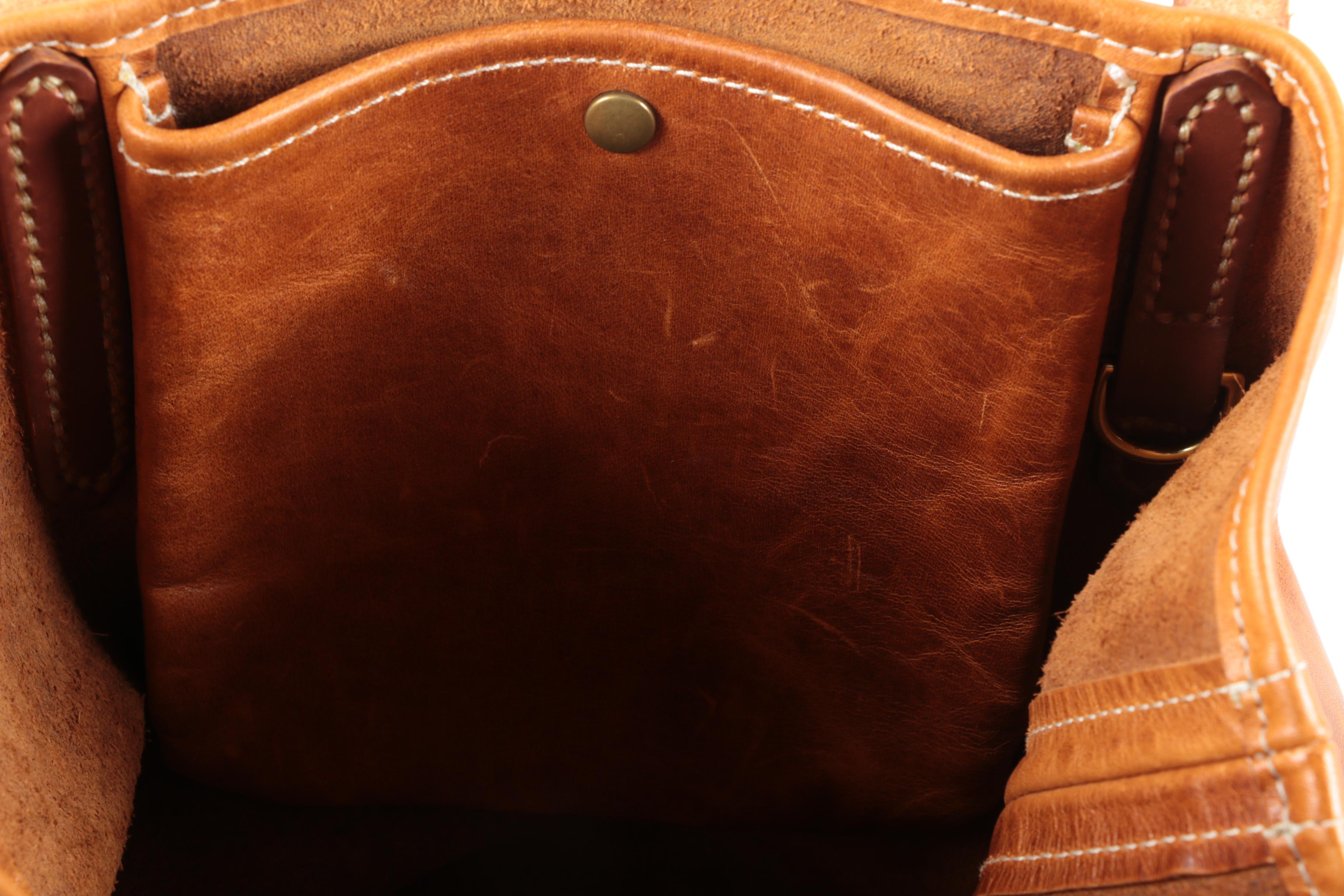 Fount of Cleveland Goldenrod Two-Tone Leather Tote