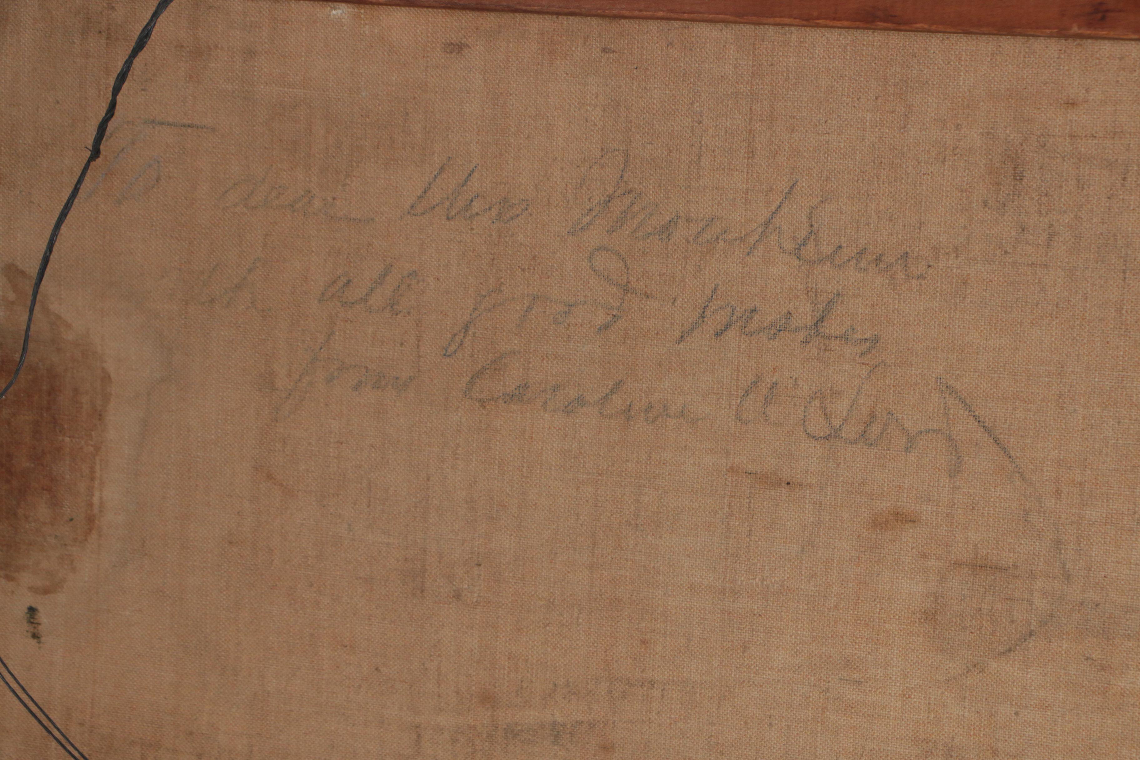 Caroline A. Lord Early 20th Century Oil Painting of Architectural Street Scene