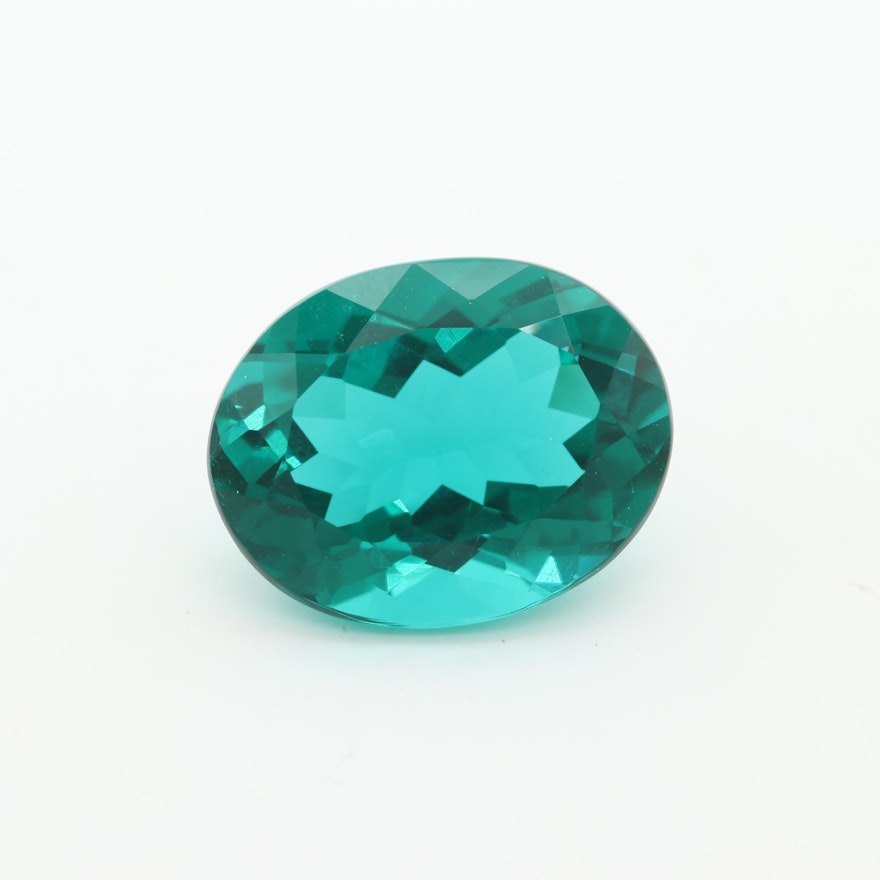 Loose Oval Faceted Glass Gemstone