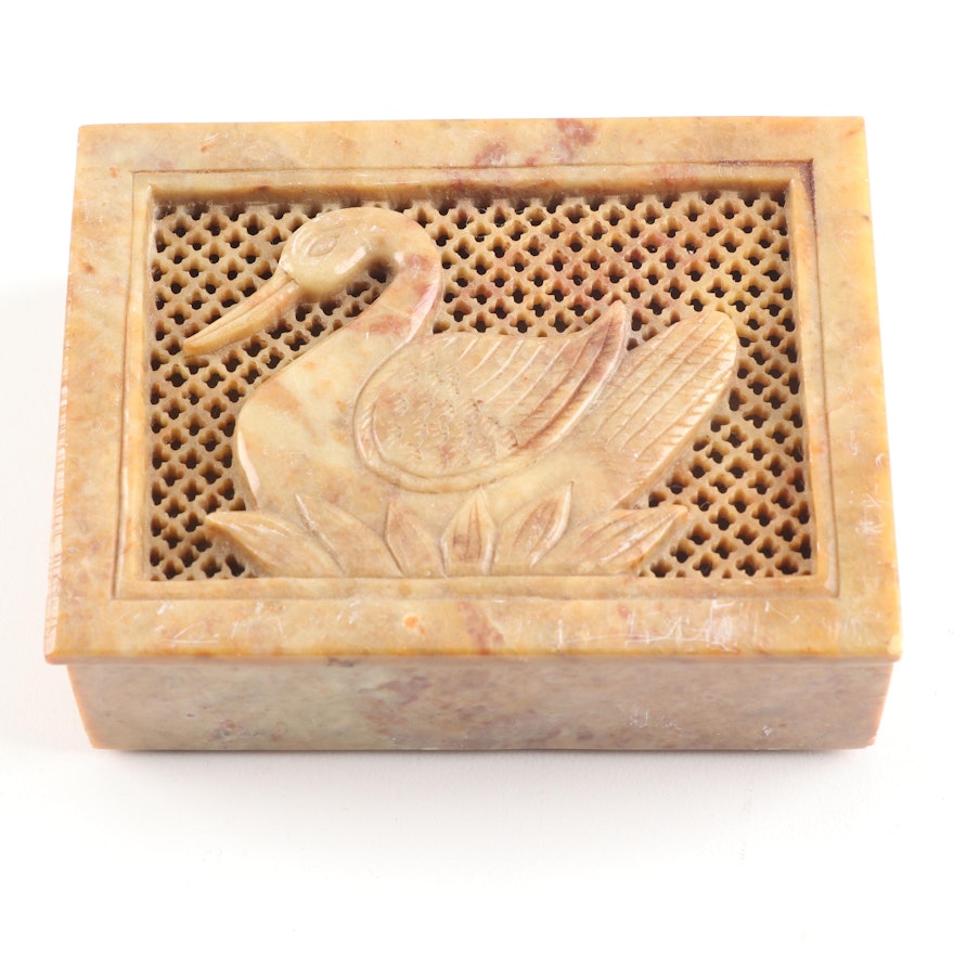 Indian Handcrafted Stone Trinket Box
