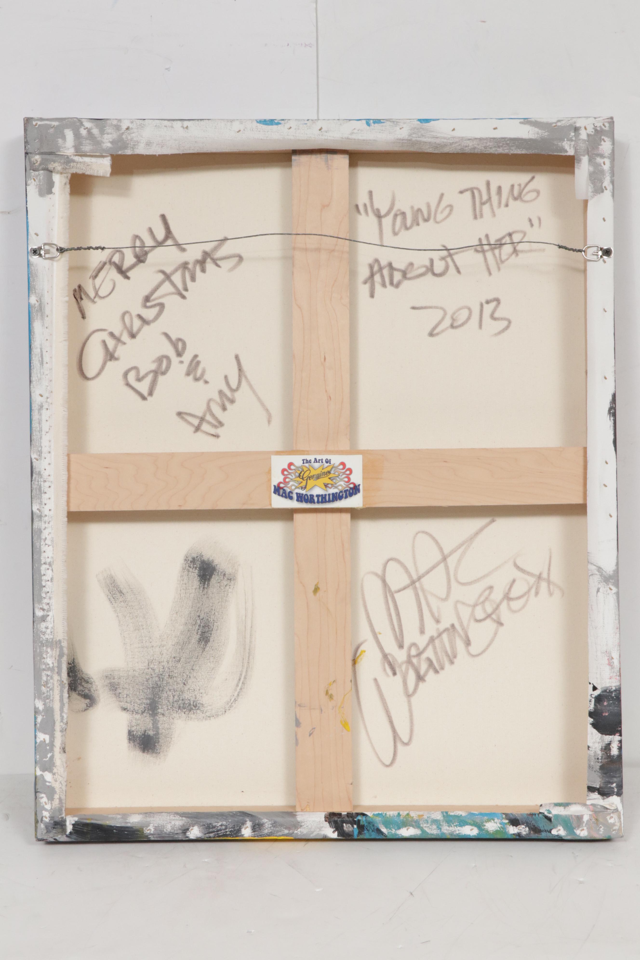 Mac Worthington Acrylic Painting "Young Thing About Her"