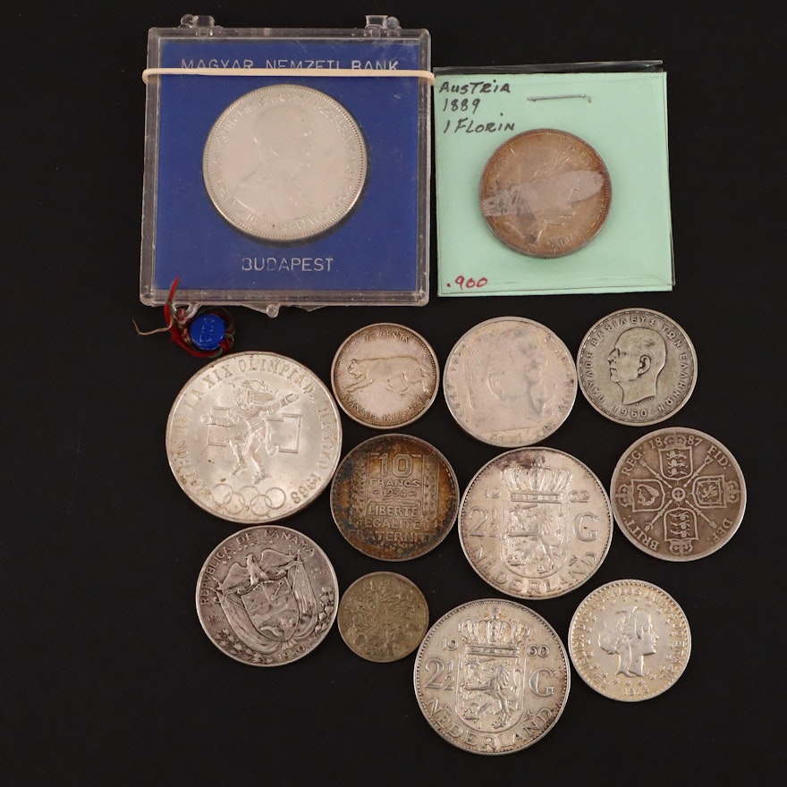 Thirteen Foreign Silver Coins