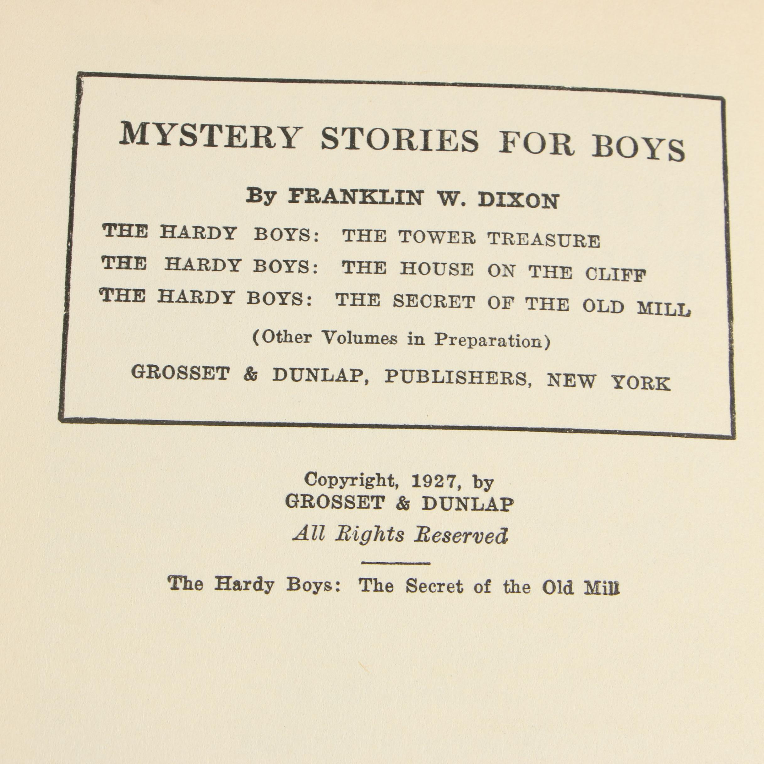 1950s "The Hardy Boys" Series by Franklin W. Dixon including "The Missing Chums"