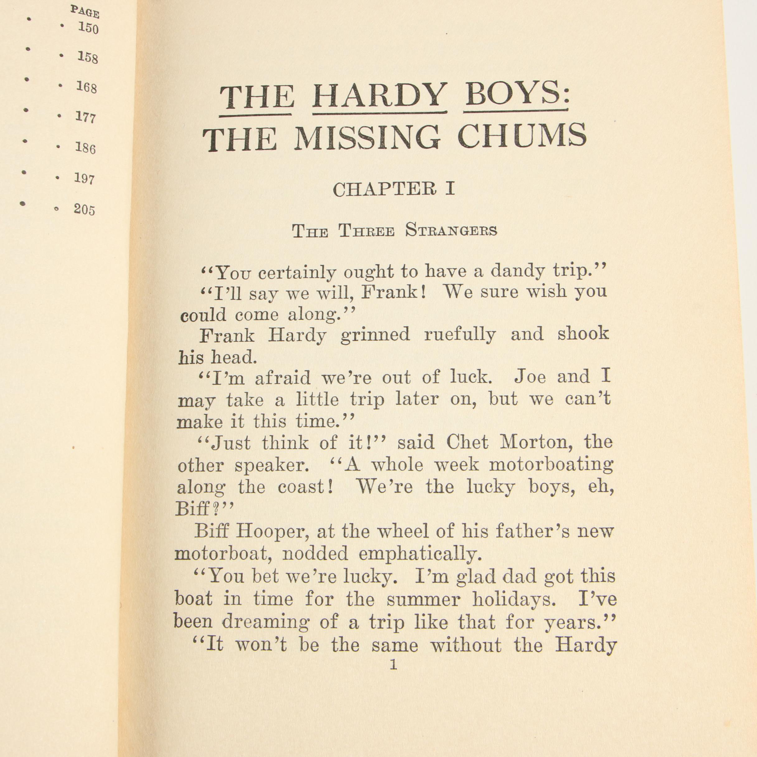 1950s "The Hardy Boys" Series by Franklin W. Dixon including "The Missing Chums"