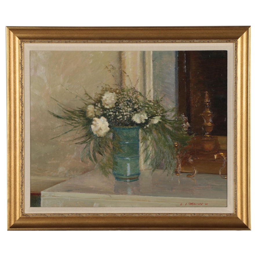 Edmond Fitzgerald Still Life Oil Painting "Summer Hearth"