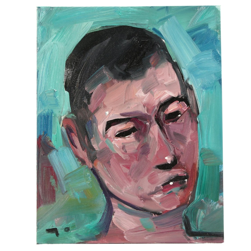 Jose Trujillo Oil Painting "The Portrait"