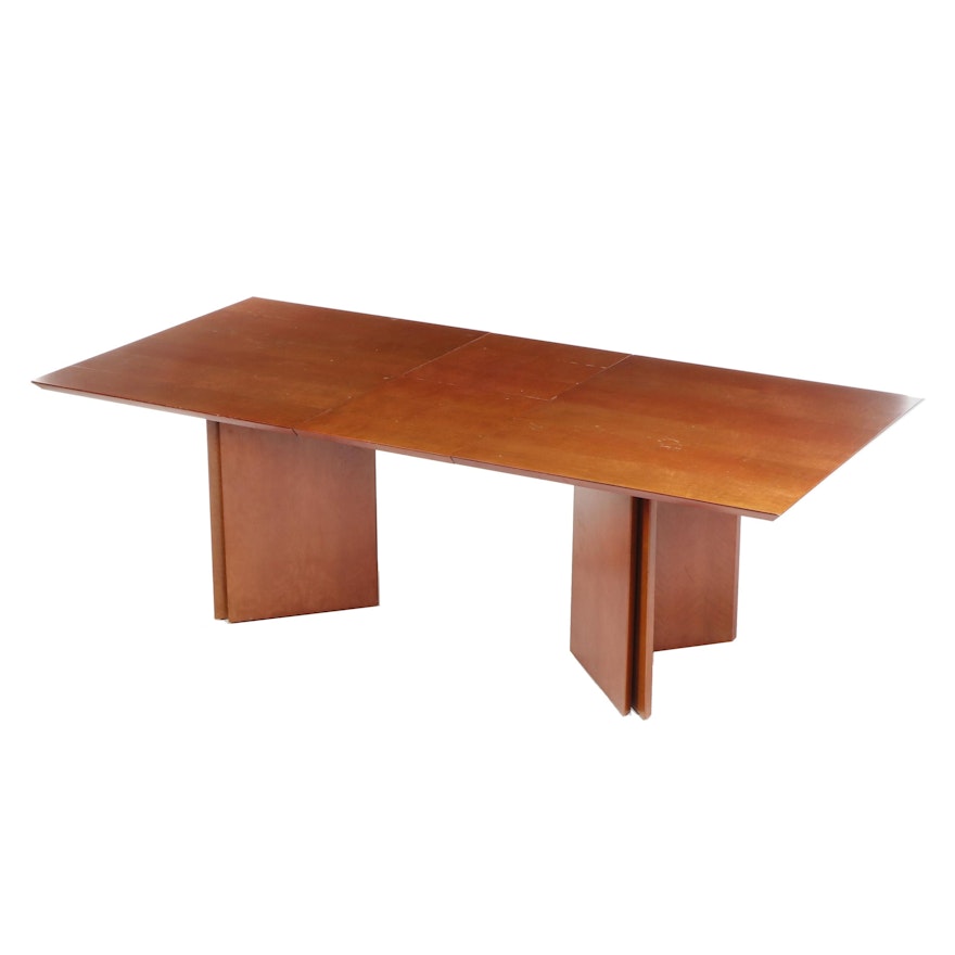 Modern Birdseye Maple Veneered Dining Table, Late 20th Century