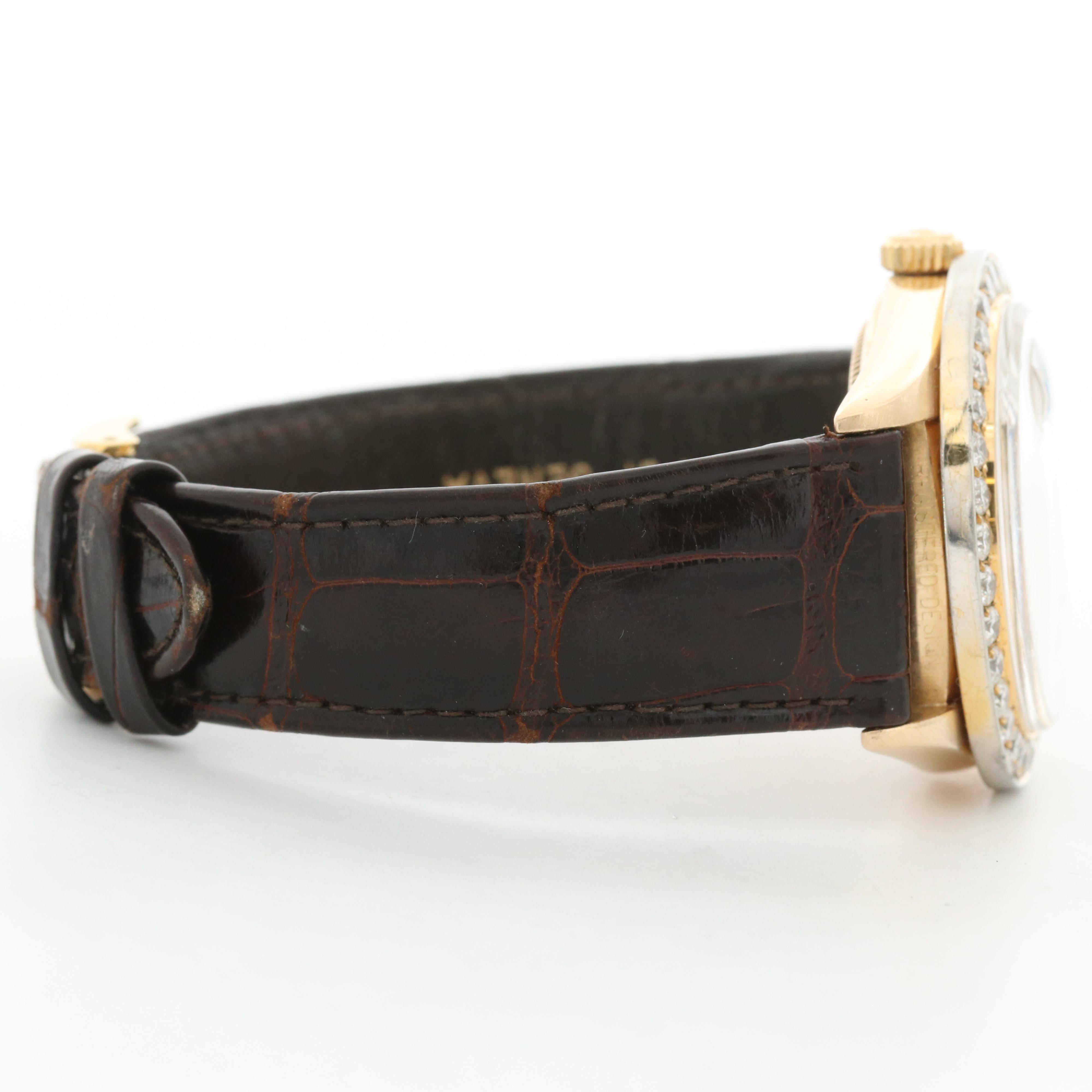 Rolex 3.00 CTW Diamond and 18K Gold Day-Date Automatic Watch