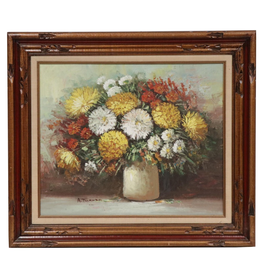 A. Turner Impasto Floral Still Life Oil Painting